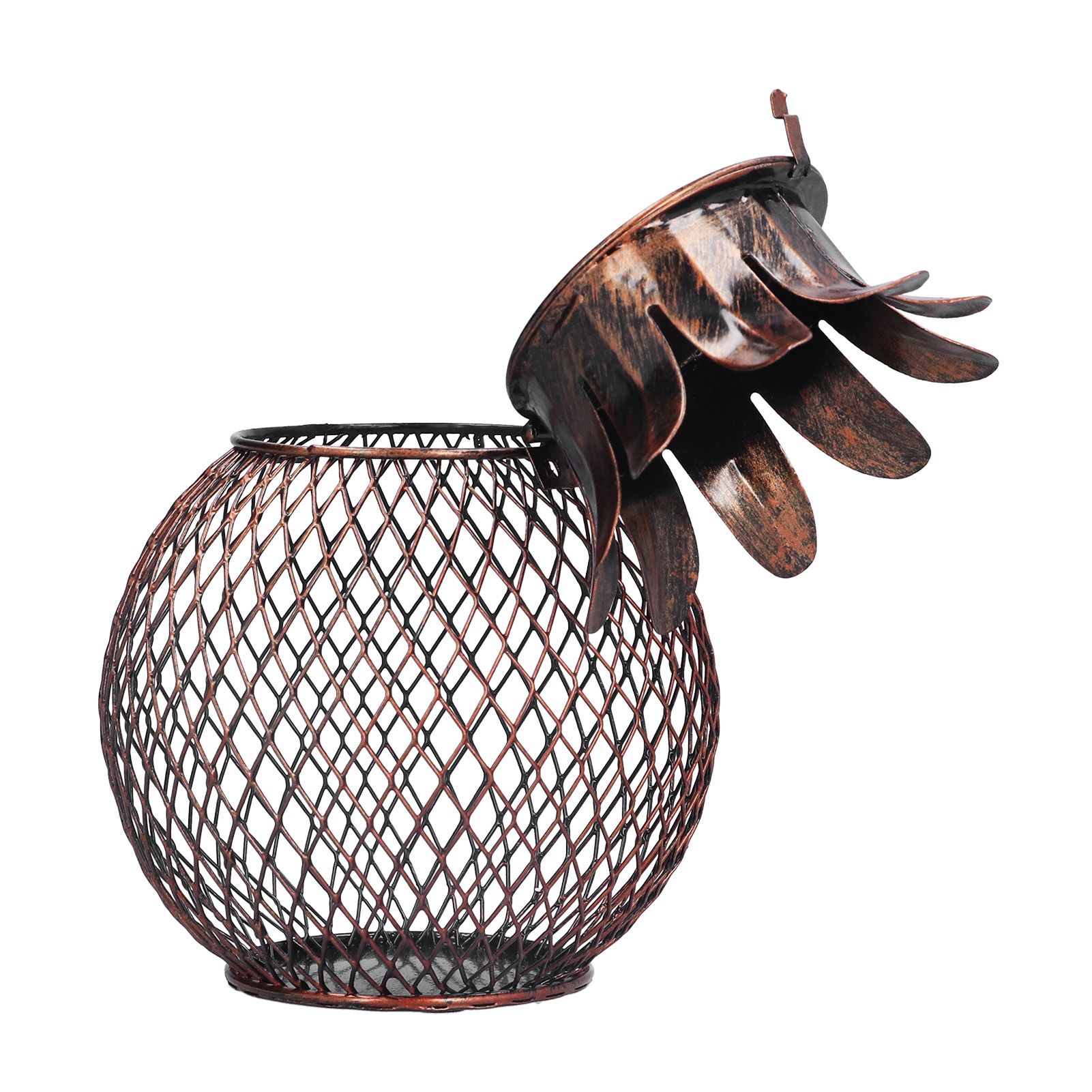 Wine Cork Container Iron Pineapple Shaped Wine Bottle Cork Storage Box Ornament for Home Bar Decoration - Image 2