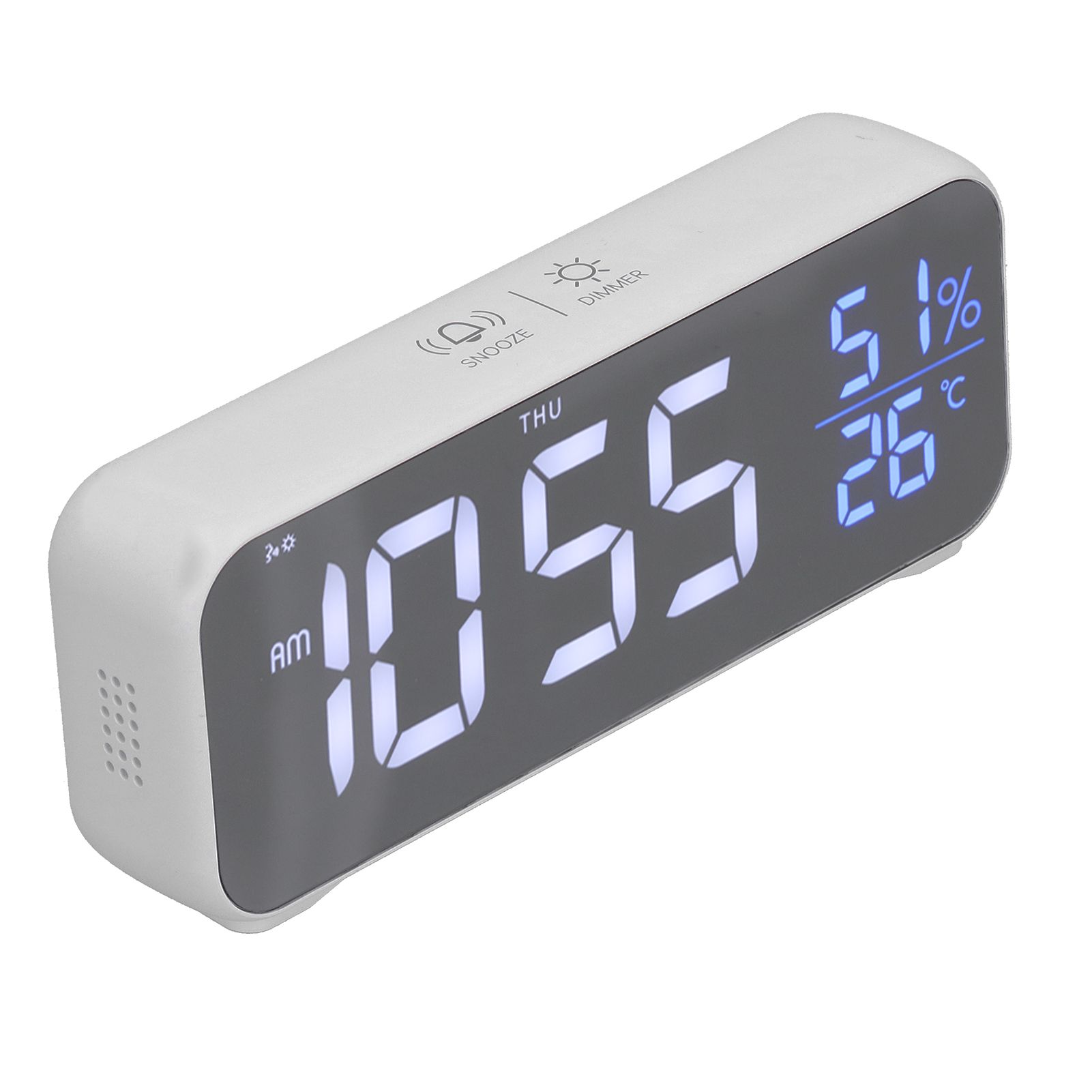 Digital Alarm Clock LED Digital Music Alarm Clock USB Charging Electronic Clock Temperature Display for Home - Image 2