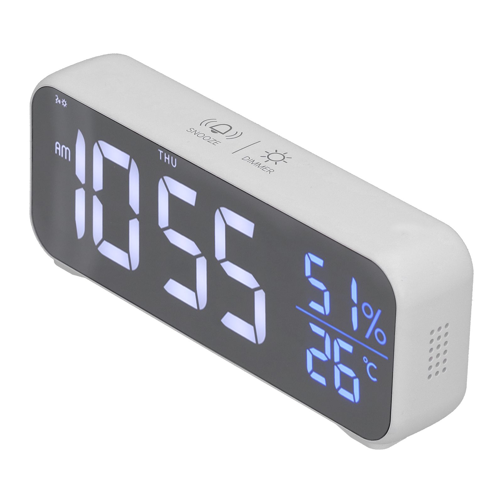 Digital Alarm Clock LED Digital Music Alarm Clock USB Charging Electronic Clock Temperature Display for Home - Image 3