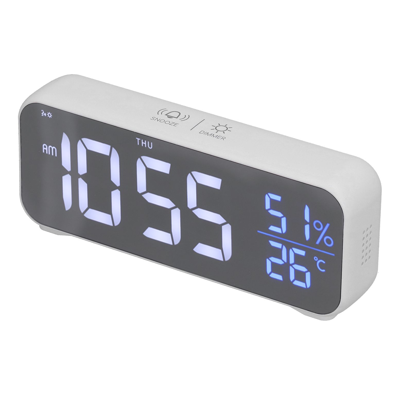 Digital Alarm Clock LED Digital Music Alarm Clock USB Charging Electronic Clock Temperature Display for Home - Image 4