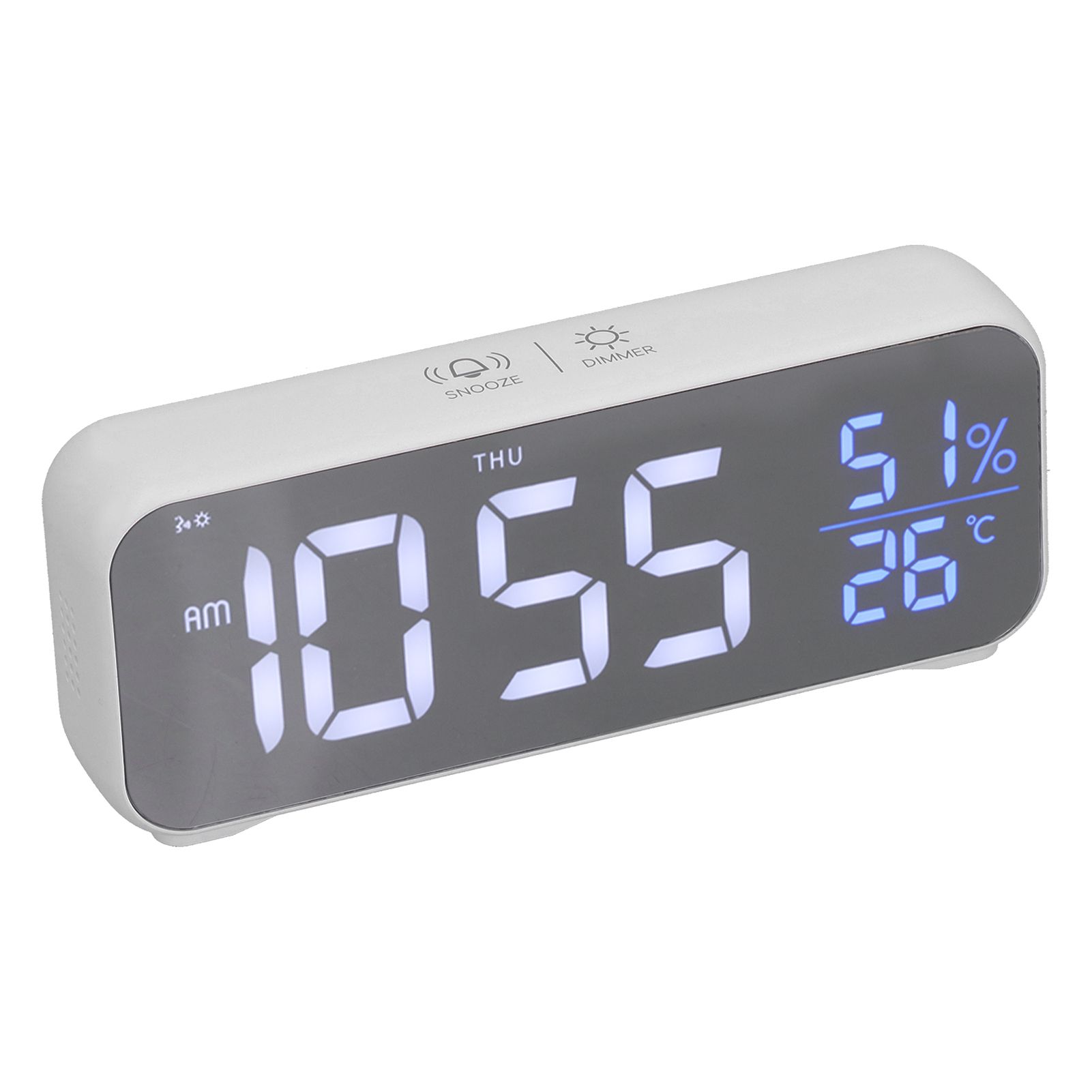 Digital Alarm Clock LED Digital Music Alarm Clock USB Charging Electronic Clock Temperature Display for Home - Image 5