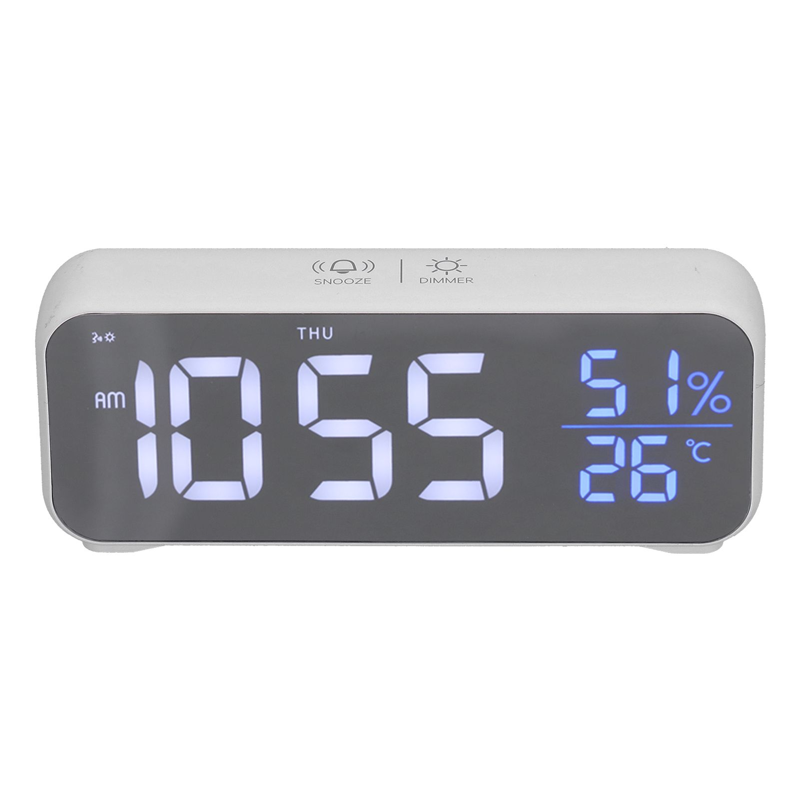 Digital Alarm Clock LED Digital Music Alarm Clock USB Charging Electronic Clock Temperature Display for Home - Image 8