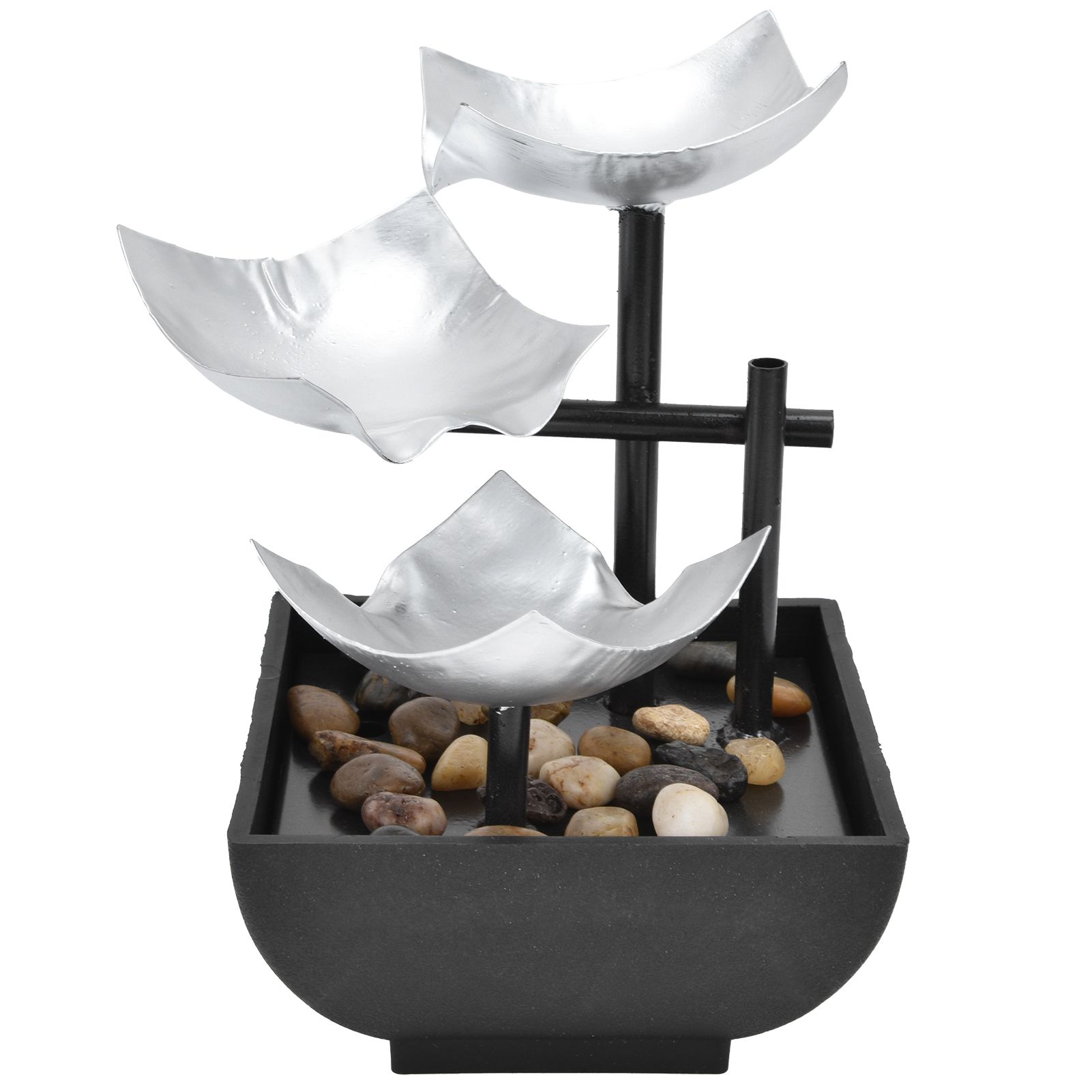 Indoor 3 Tier Relaxing Tabletop Fountain Flowing Water Ornament for Home Office Craft DecorationAU Plug AC220-240V - Image 2