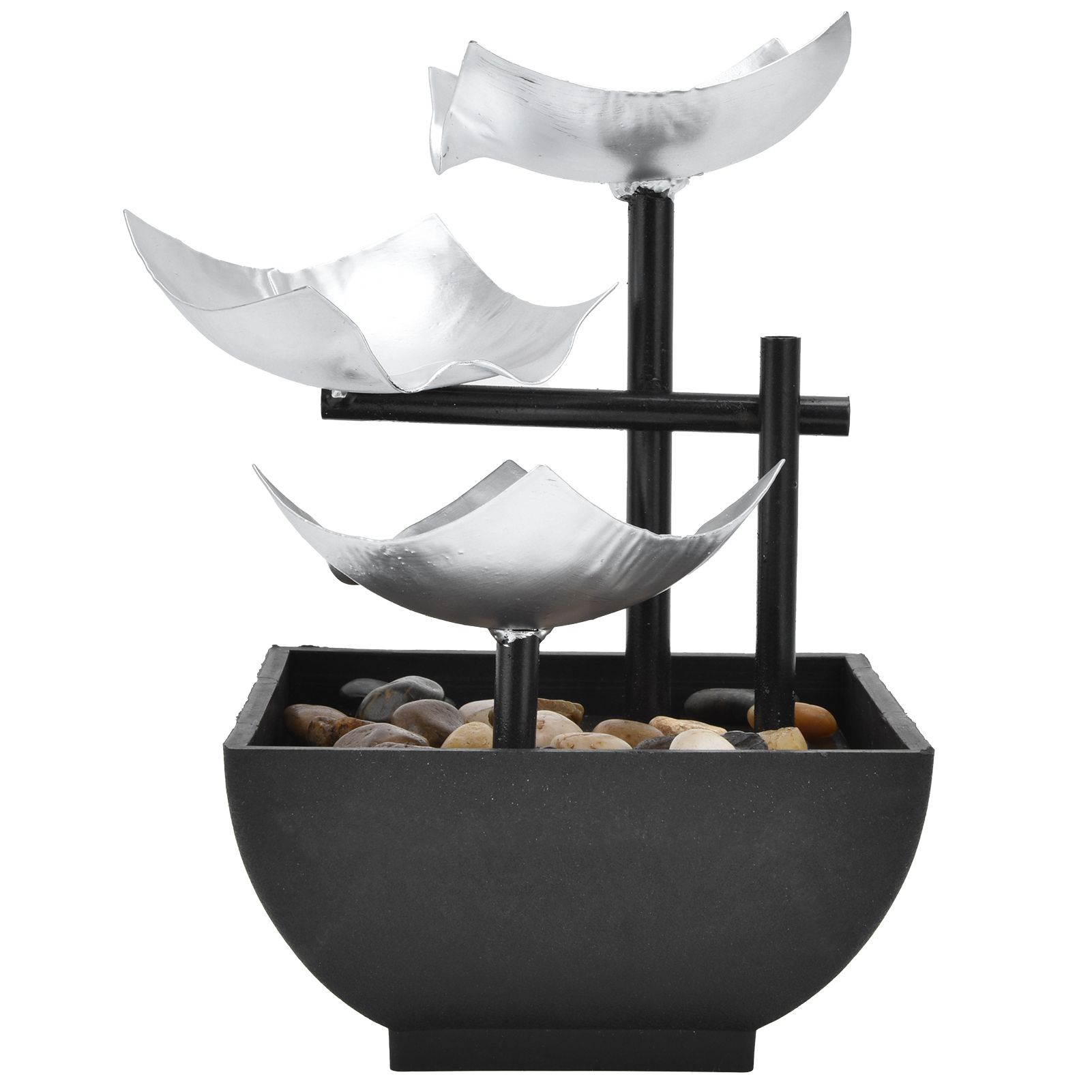 Indoor 3 Tier Relaxing Tabletop Fountain Flowing Water Ornament for Home Office Craft DecorationAU Plug AC220-240V - Image 3