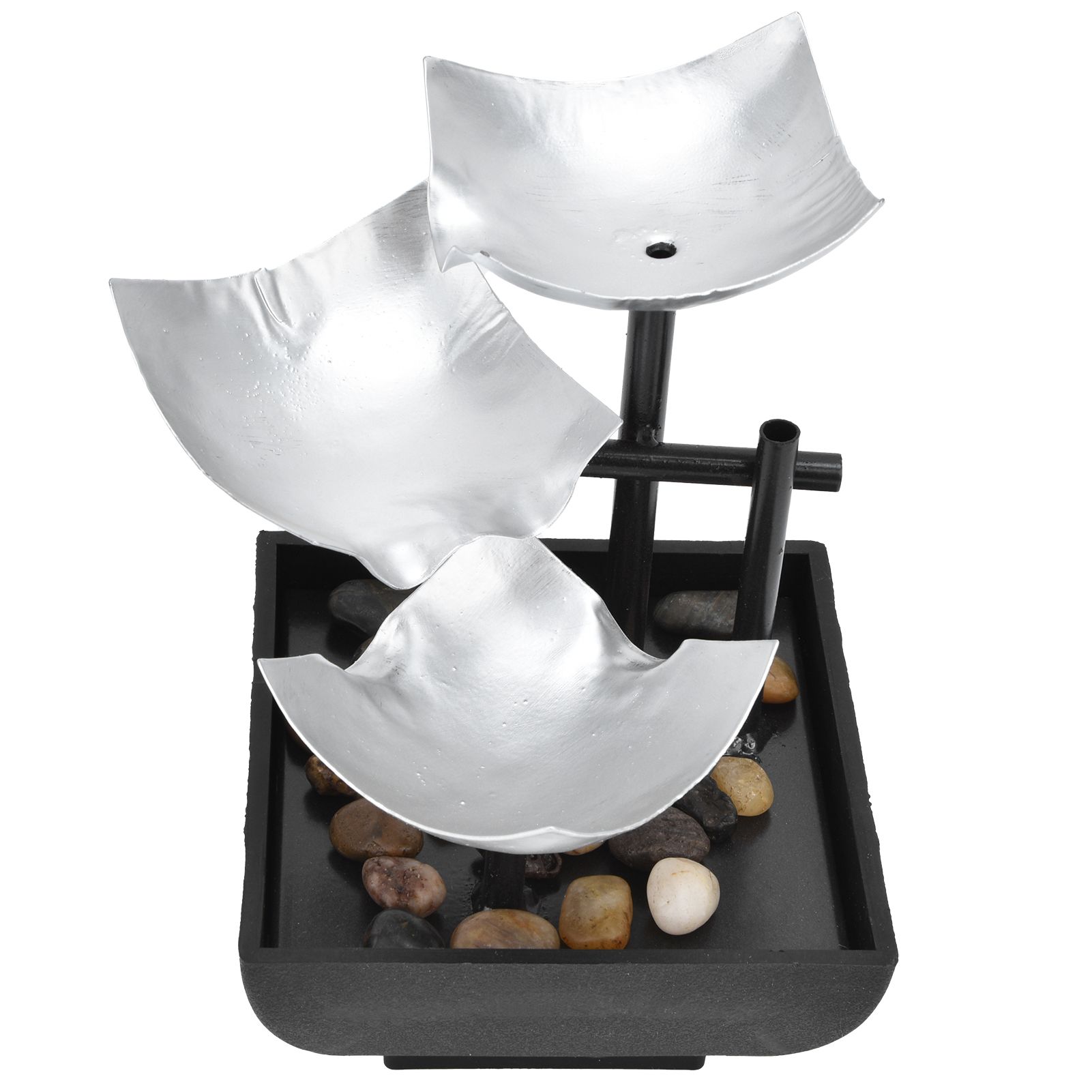 Indoor 3 Tier Relaxing Tabletop Fountain Flowing Water Ornament for Home Office Craft DecorationAU Plug AC220-240V - Image 4