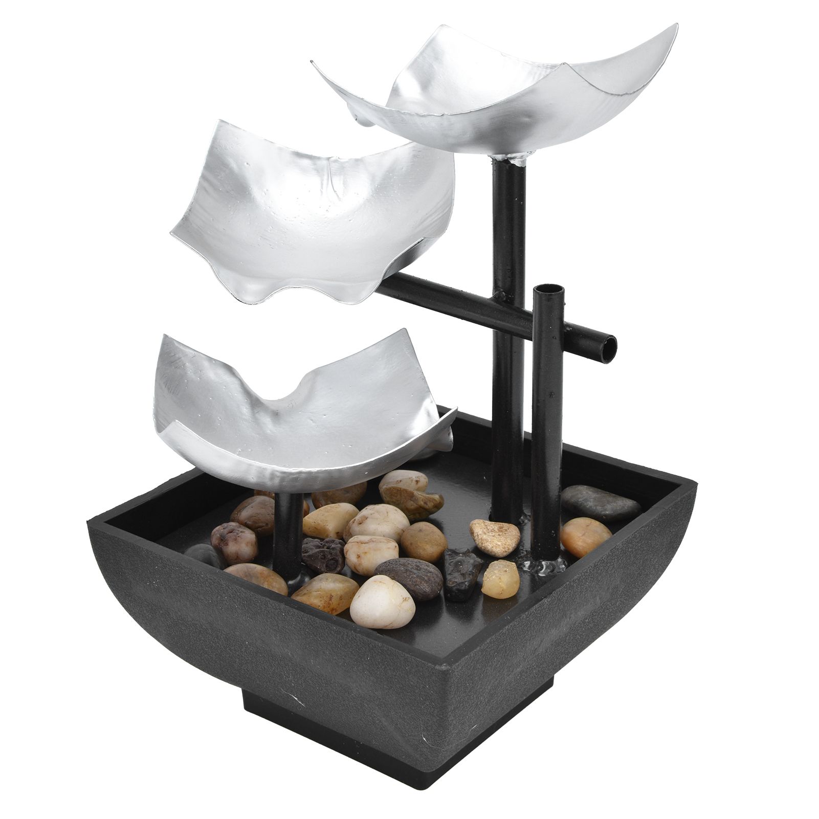 Indoor 3 Tier Relaxing Tabletop Fountain Flowing Water Ornament for Home Office Craft DecorationAU Plug AC220-240V - Image 5