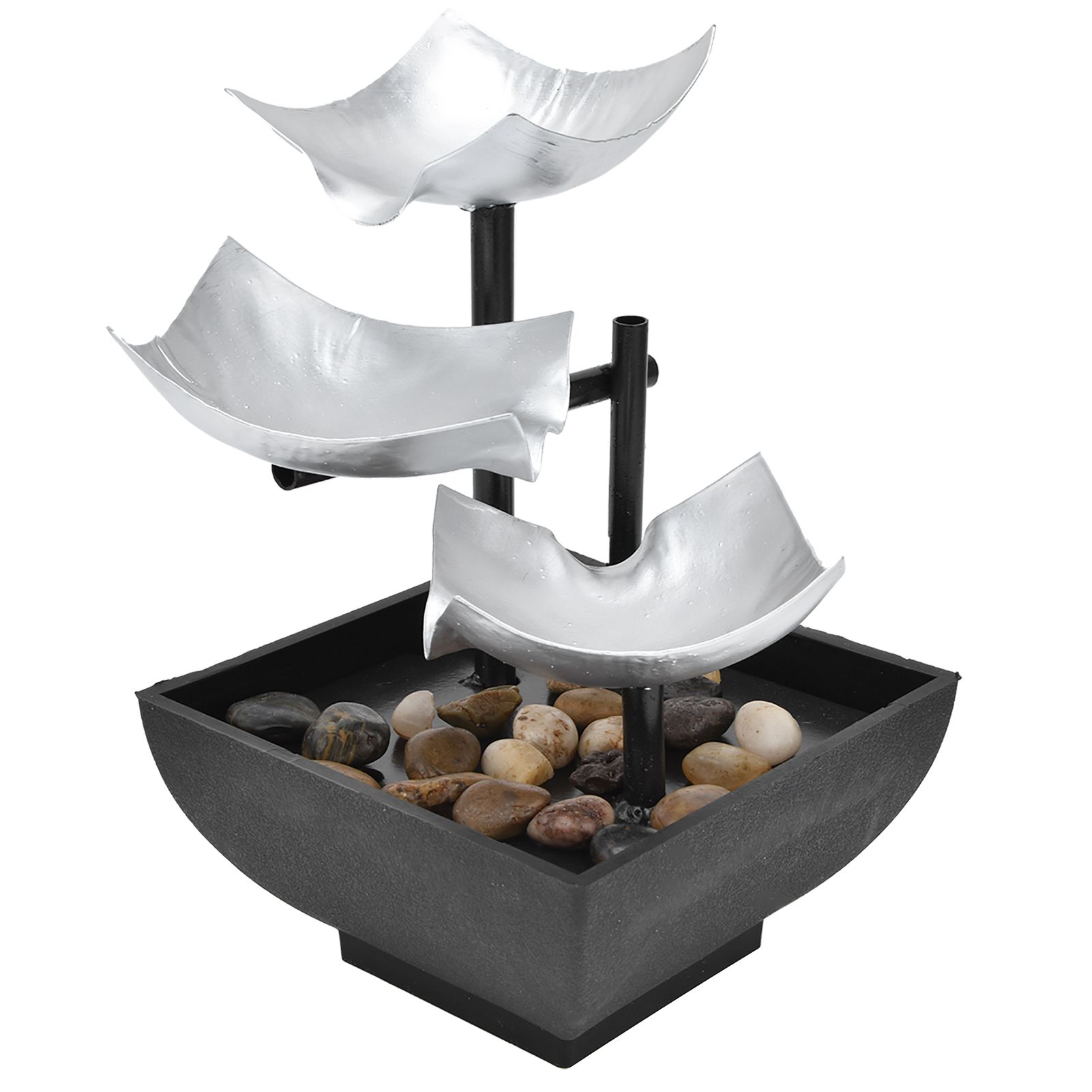 Indoor 3 Tier Relaxing Tabletop Fountain Flowing Water Ornament for Home Office Craft DecorationAU Plug AC220-240V - Image 6