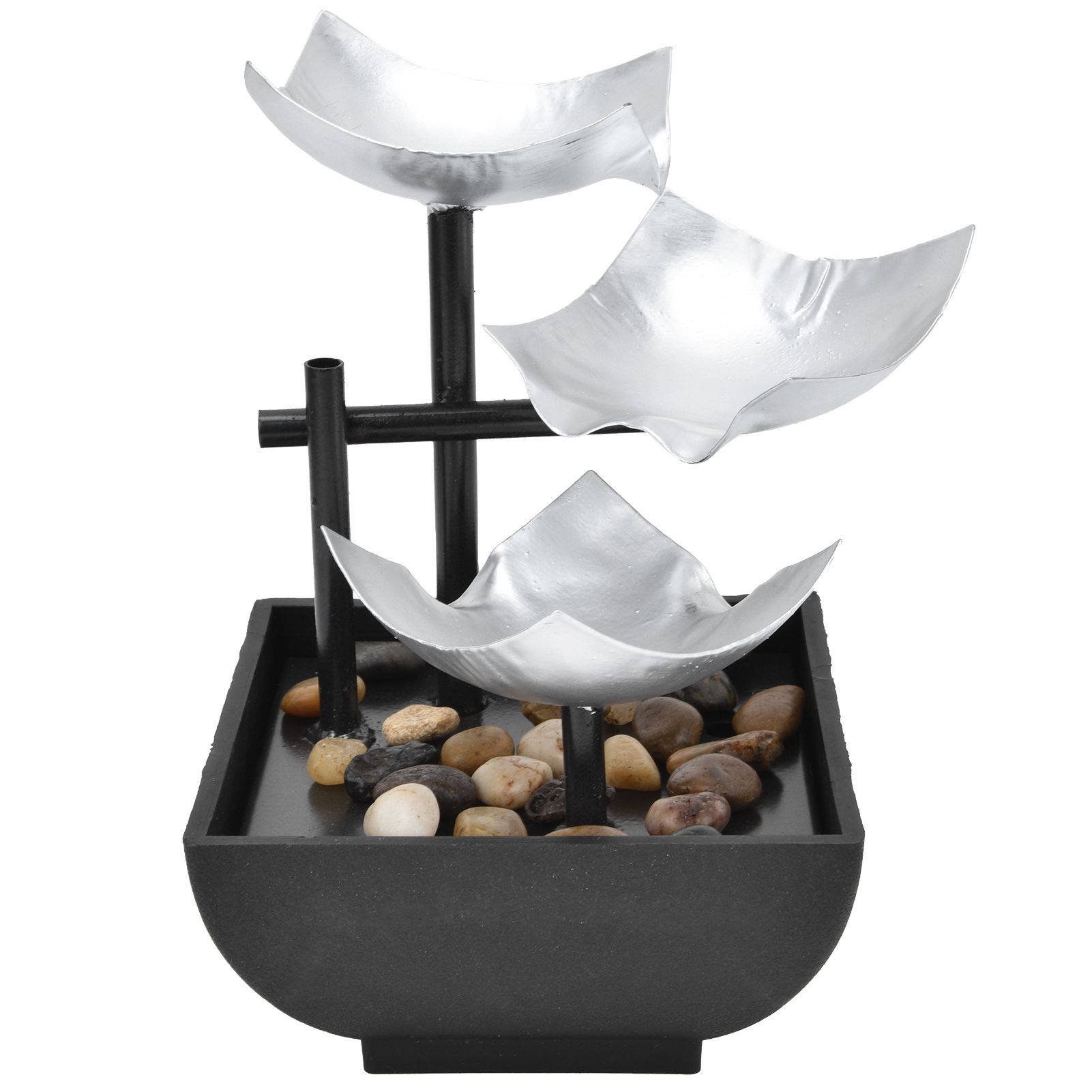 Indoor 3 Tier Relaxing Tabletop Fountain Flowing Water Ornament for Home Office Craft DecorationAU Plug AC220-240V - Image 7