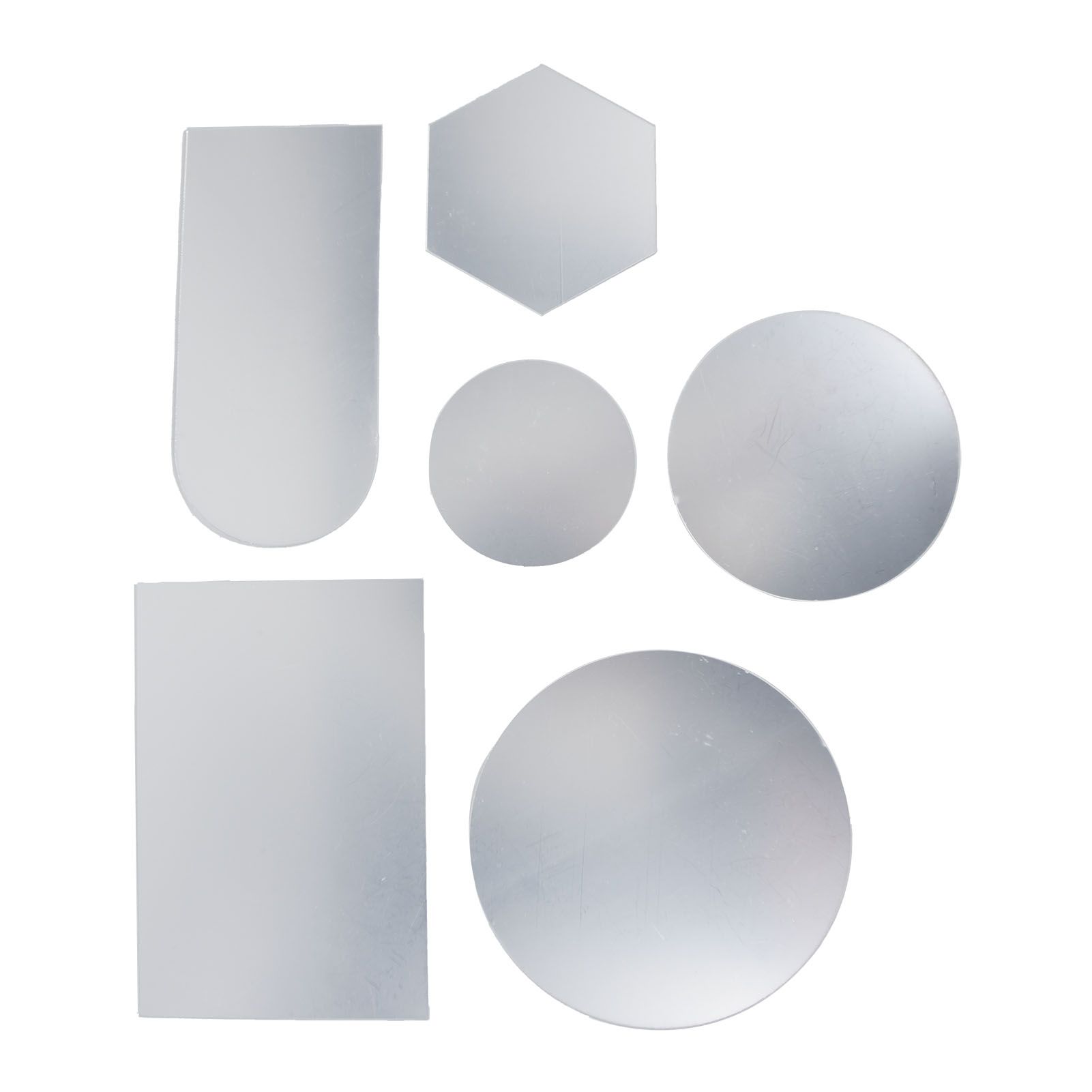 6Pcs Special Shape Mirror Wall Sticker Acrylic Decorative Background Wall Sticker for Home Office - Image 1