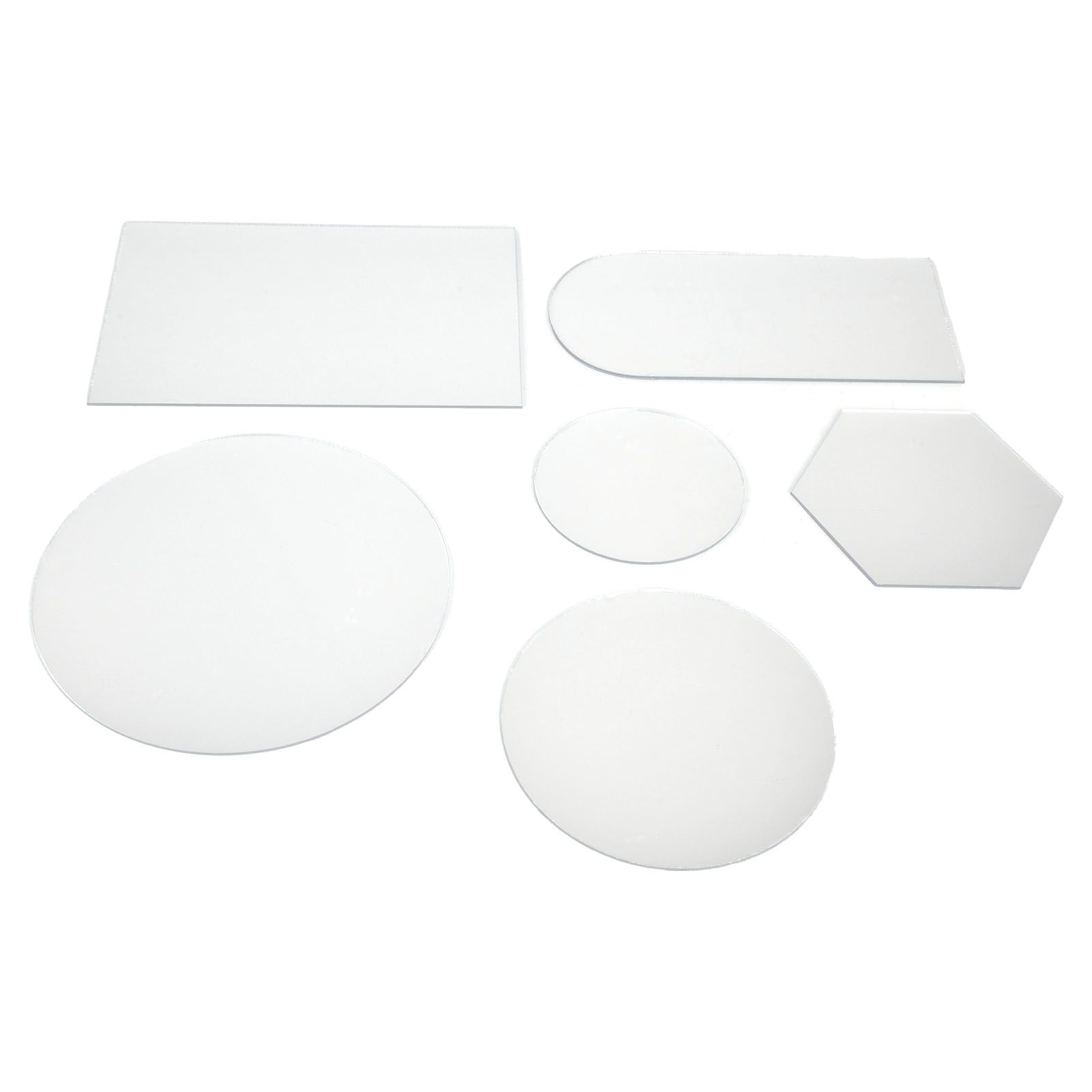 6Pcs Special Shape Mirror Wall Sticker Acrylic Decorative Background Wall Sticker for Home Office - Image 2