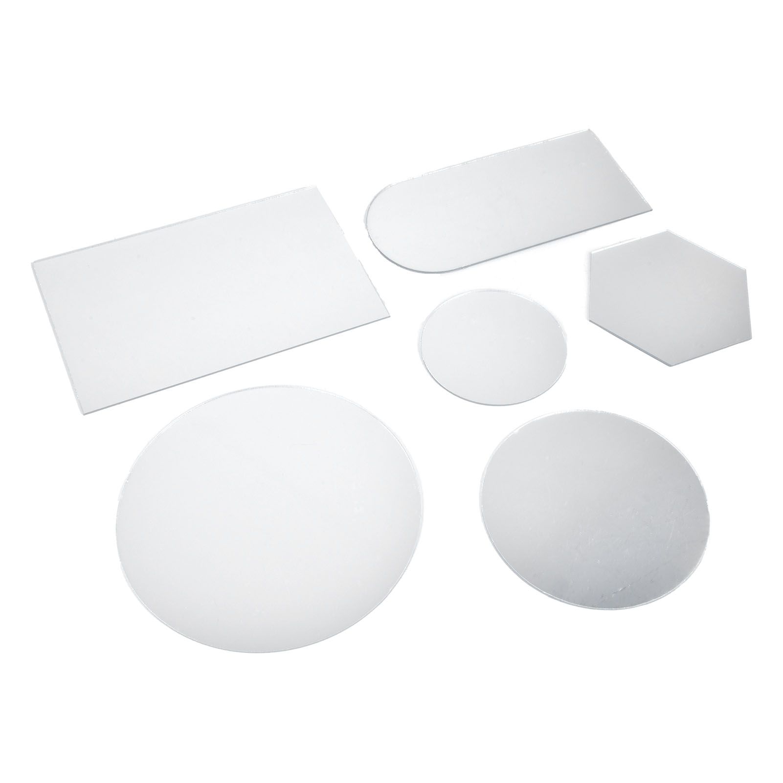6Pcs Special Shape Mirror Wall Sticker Acrylic Decorative Background Wall Sticker for Home Office - Image 3