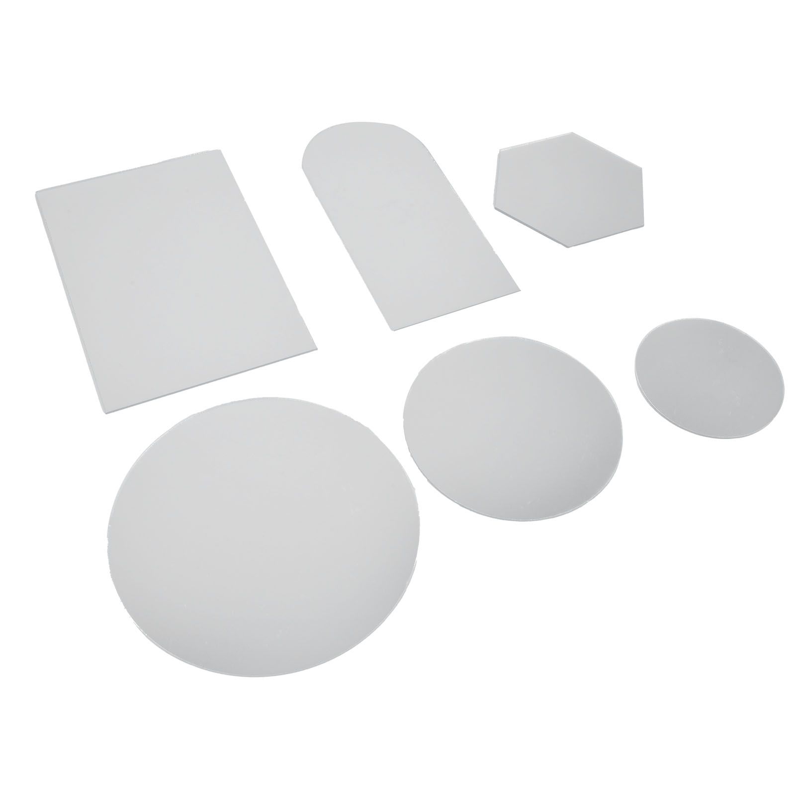 6Pcs Special Shape Mirror Wall Sticker Acrylic Decorative Background Wall Sticker for Home Office - Image 6