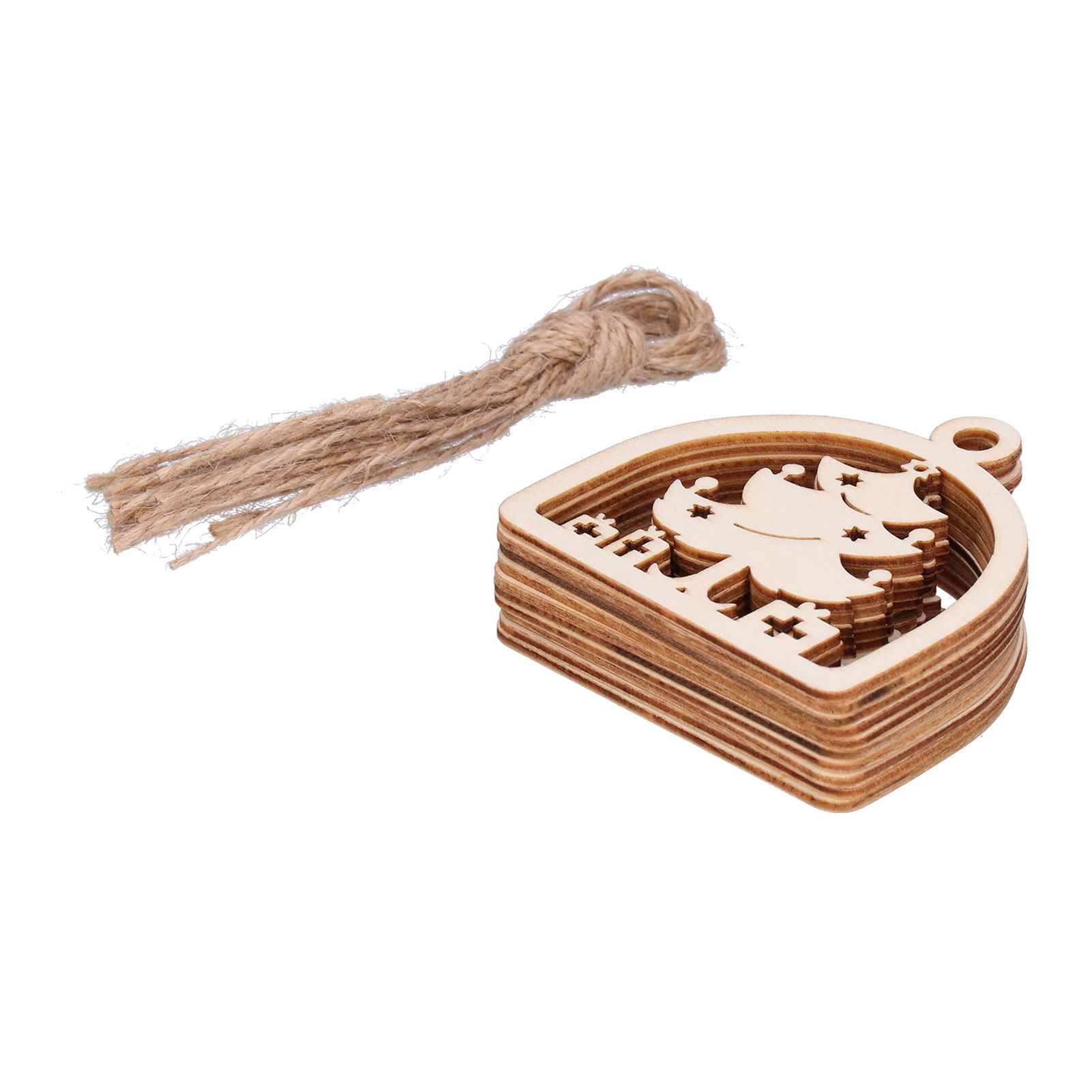 2Set Boxwood Hollow Tree Hanging Ornaments Small Decorative Handcraft for Festival Decoration - Image 3