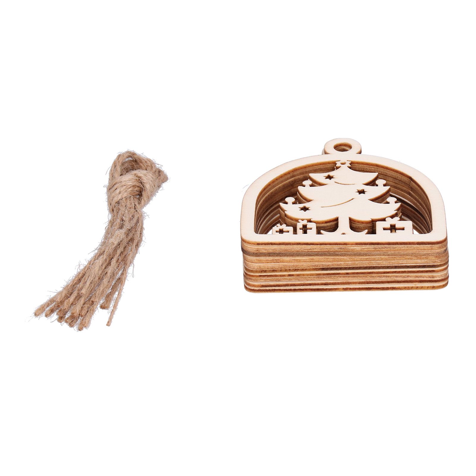2Set Boxwood Hollow Tree Hanging Ornaments Small Decorative Handcraft for Festival Decoration - Image 4