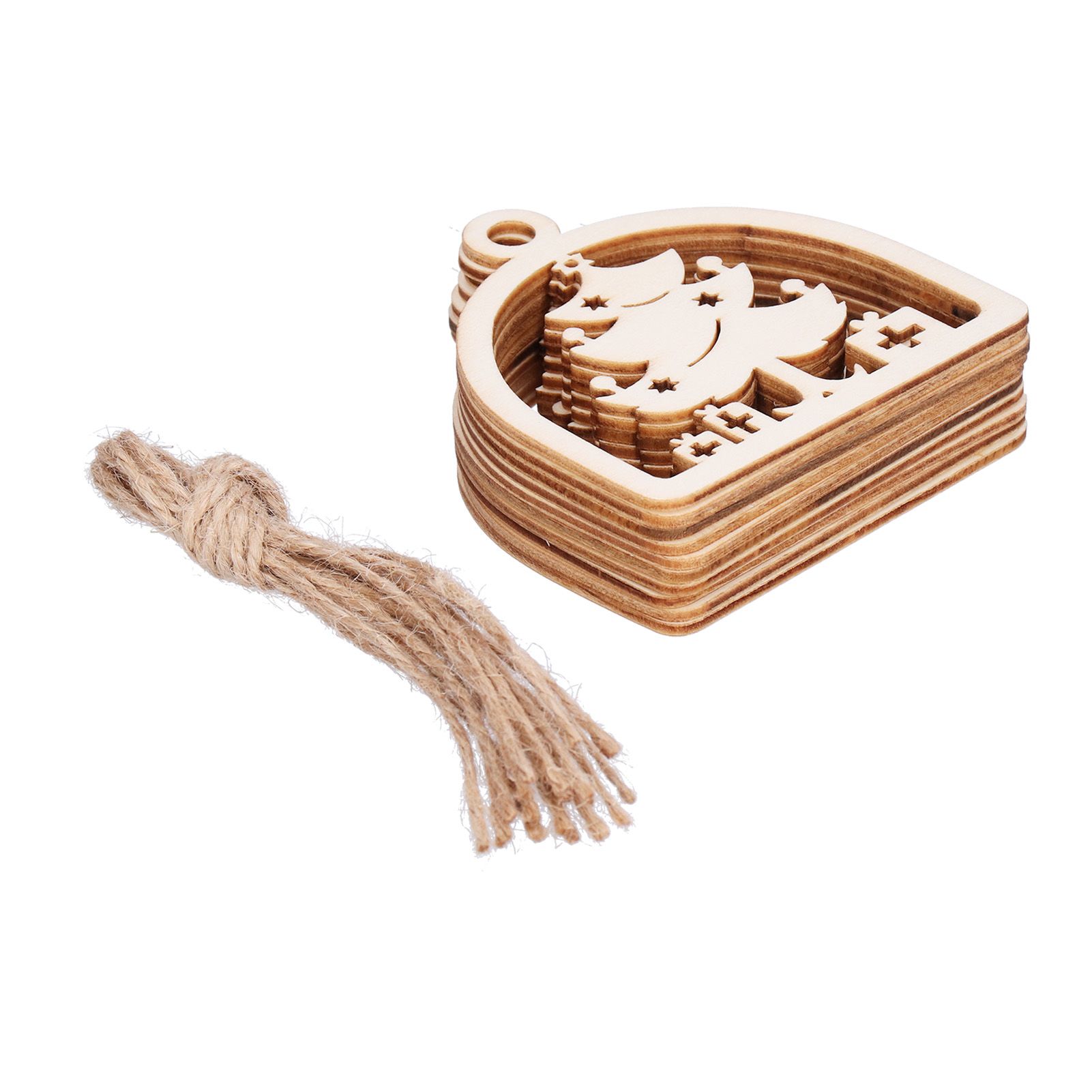 2Set Boxwood Hollow Tree Hanging Ornaments Small Decorative Handcraft for Festival Decoration - Image 5