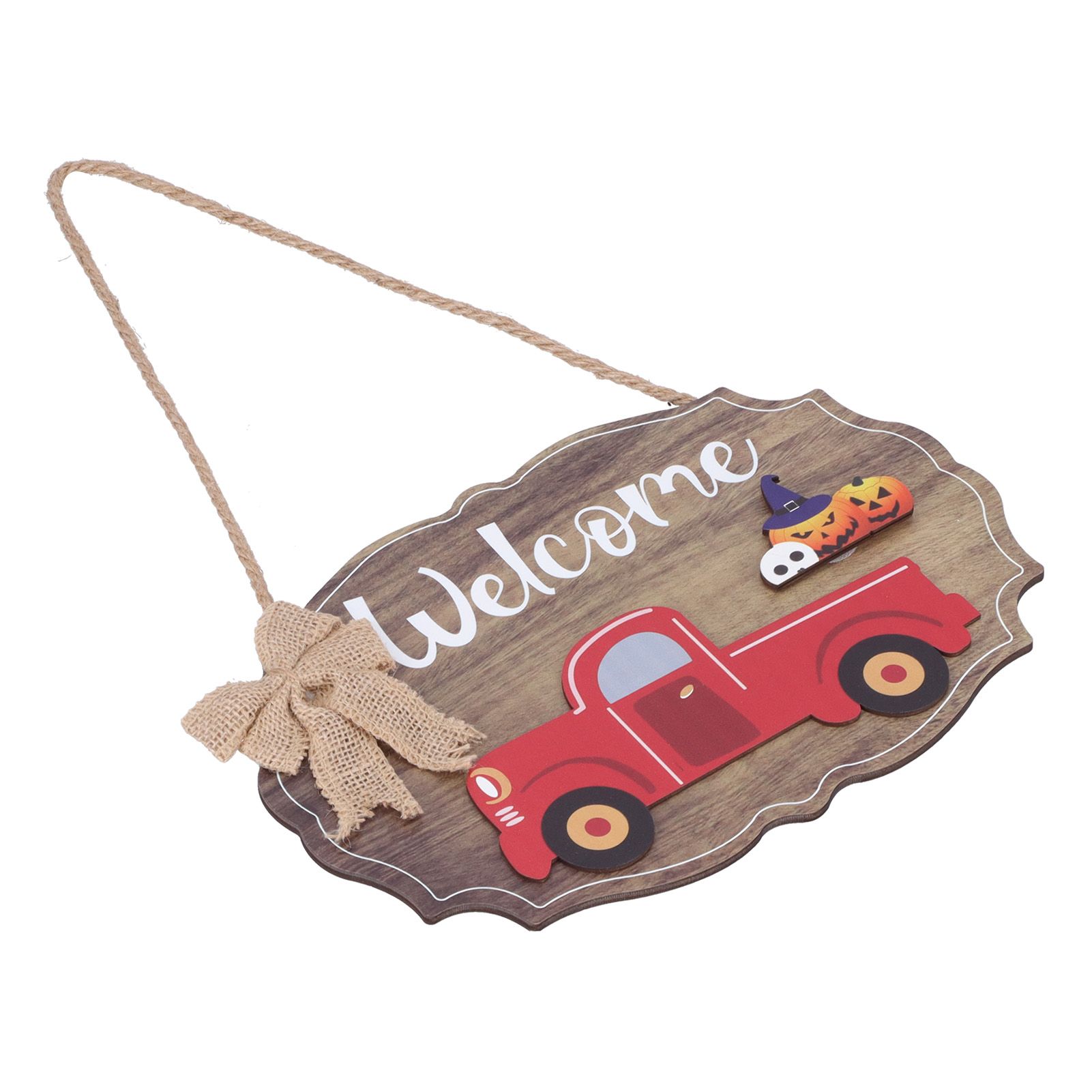 Wooden Welcome Sign with 12Pcs Interchangeable Seasonal Icons Wall Hanging Plaque for Front Door - Image 7
