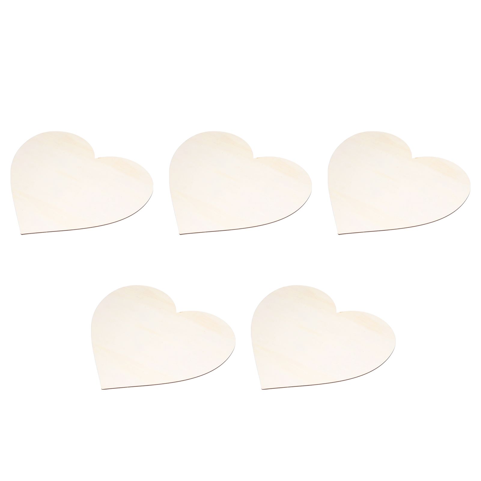 5PCS Christmas Woden Heart DIY Wooden Heart Slice Children Hand Drawn Craft for Family Decoration - Image 4