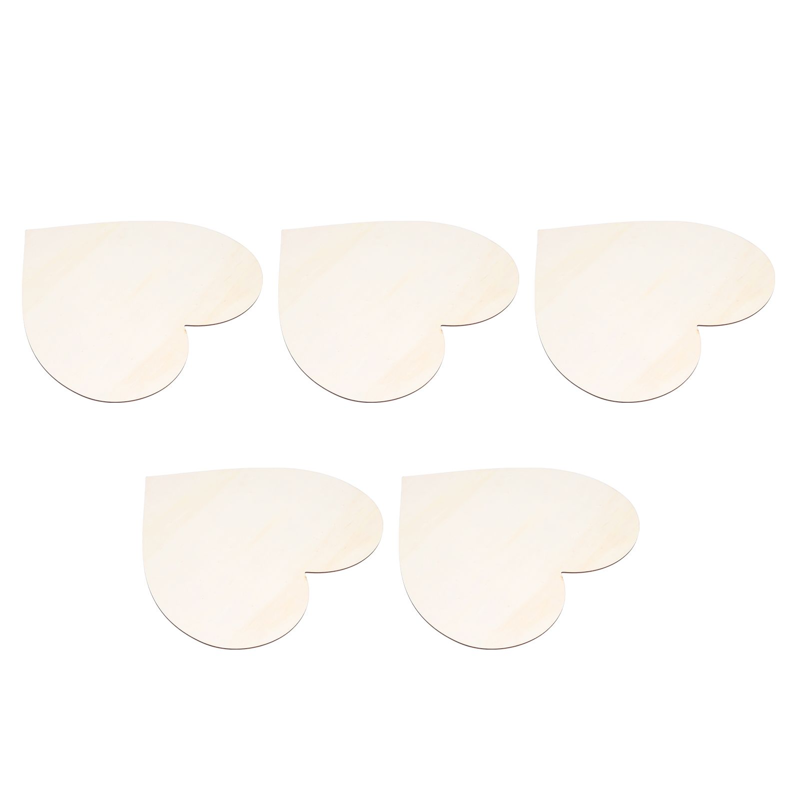 5PCS Christmas Woden Heart DIY Wooden Heart Slice Children Hand Drawn Craft for Family Decoration - Image 5