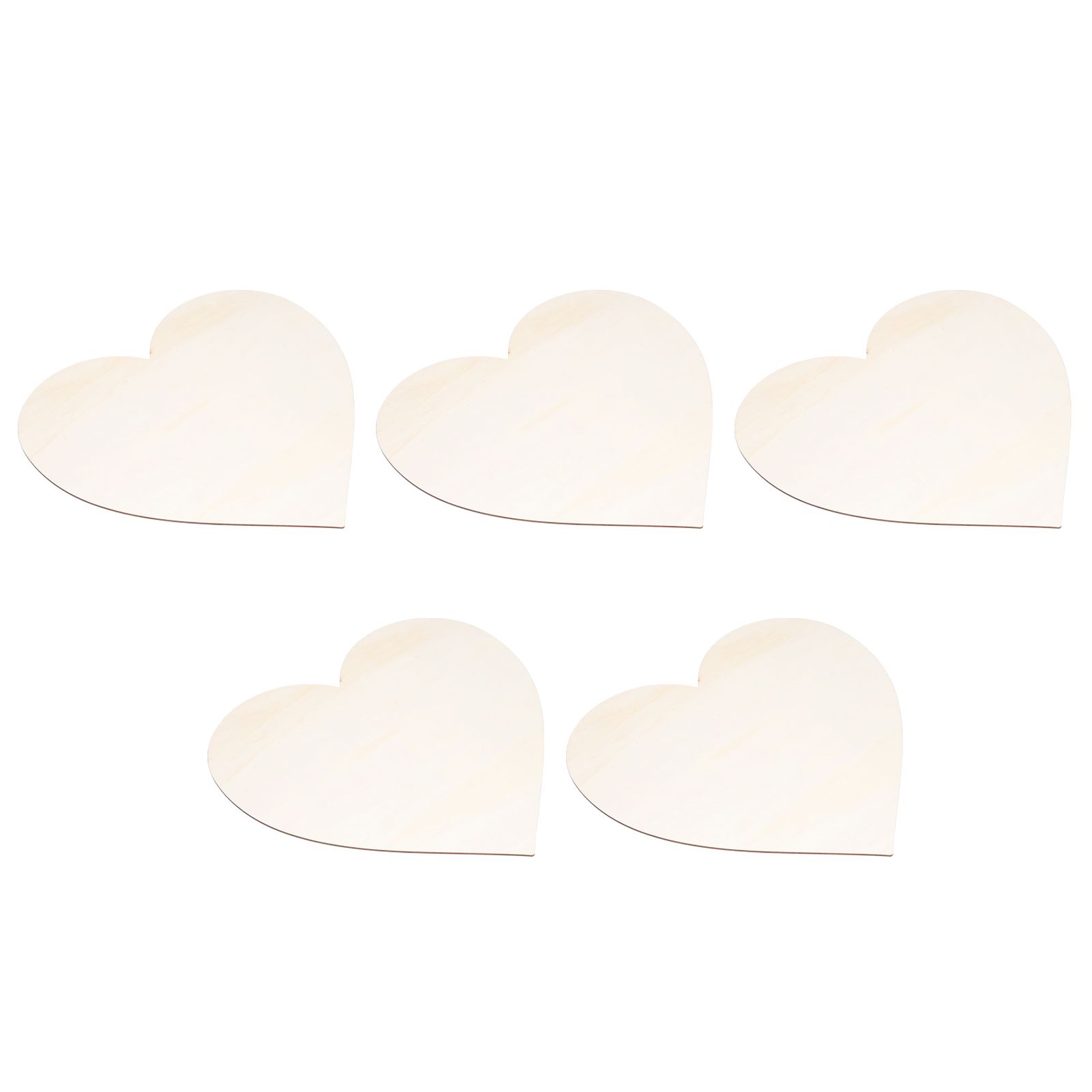 5PCS Christmas Woden Heart DIY Wooden Heart Slice Children Hand Drawn Craft for Family Decoration - Image 6