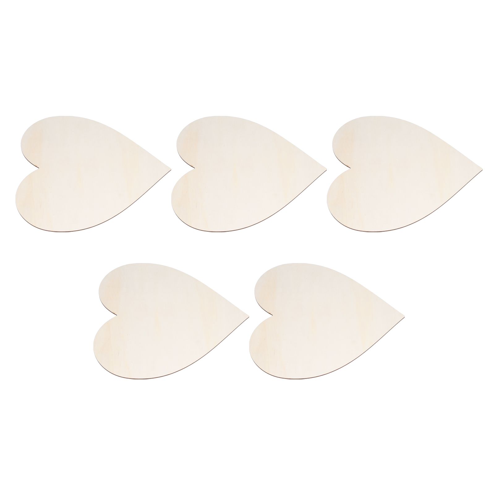 5PCS Christmas Woden Heart DIY Wooden Heart Slice Children Hand Drawn Craft for Family Decoration - Image 7