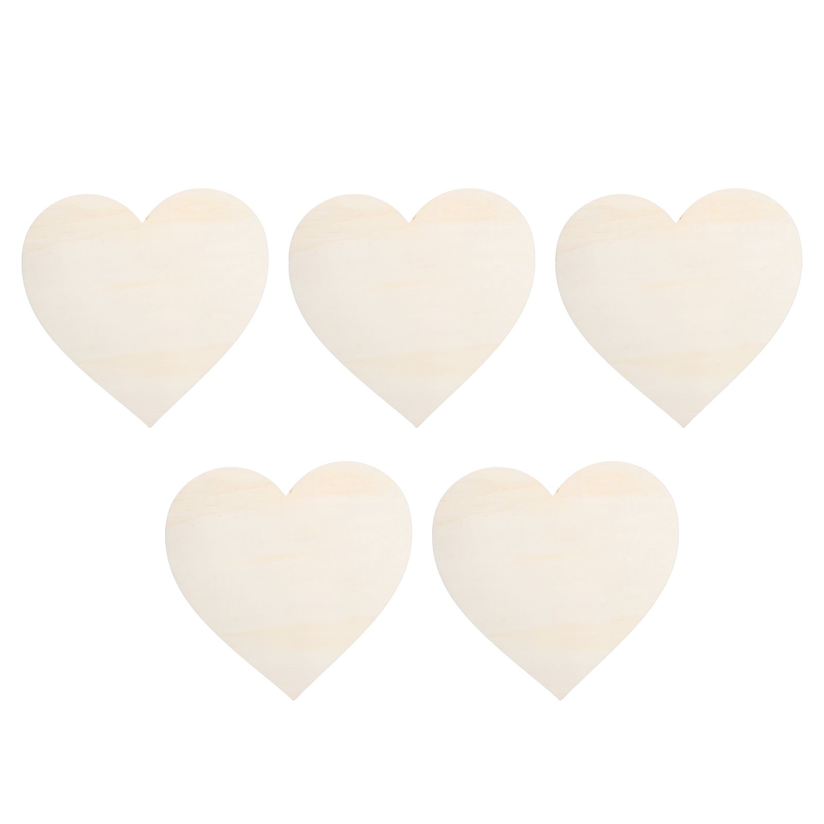 5PCS Christmas Woden Heart DIY Wooden Heart Slice Children Hand Drawn Craft for Family Decoration - Image 8