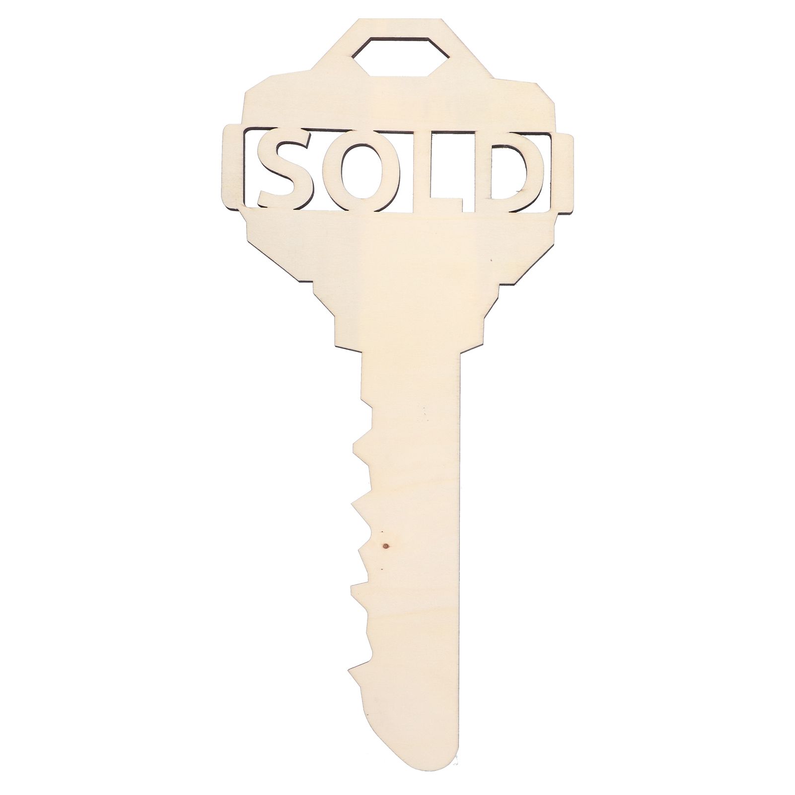 Chinese Style Wooden Key Shaped Pendant DIY Photo Props Window Decorations for Home Outdoor - Image 1
