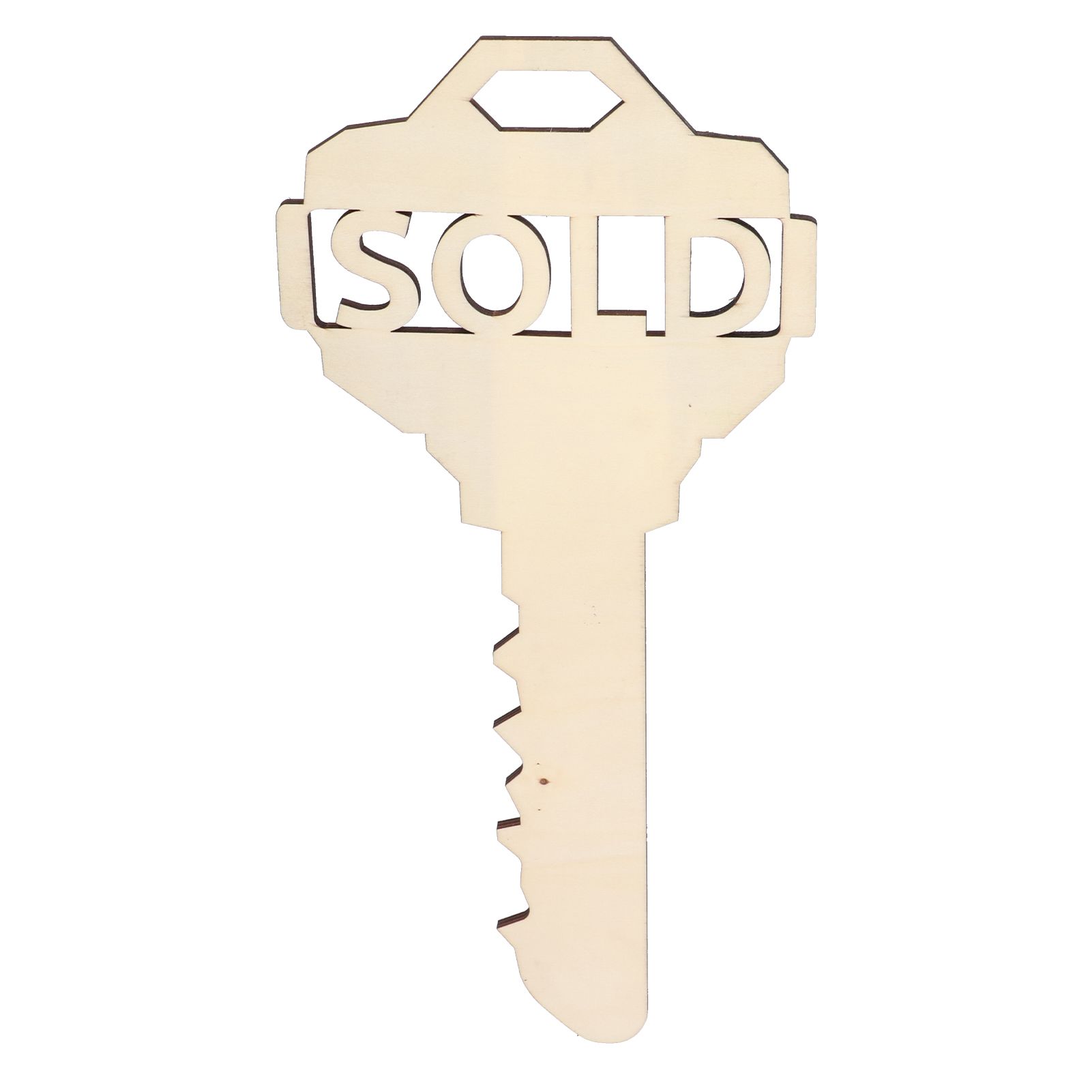 Chinese Style Wooden Key Shaped Pendant DIY Photo Props Window Decorations for Home Outdoor - Image 2