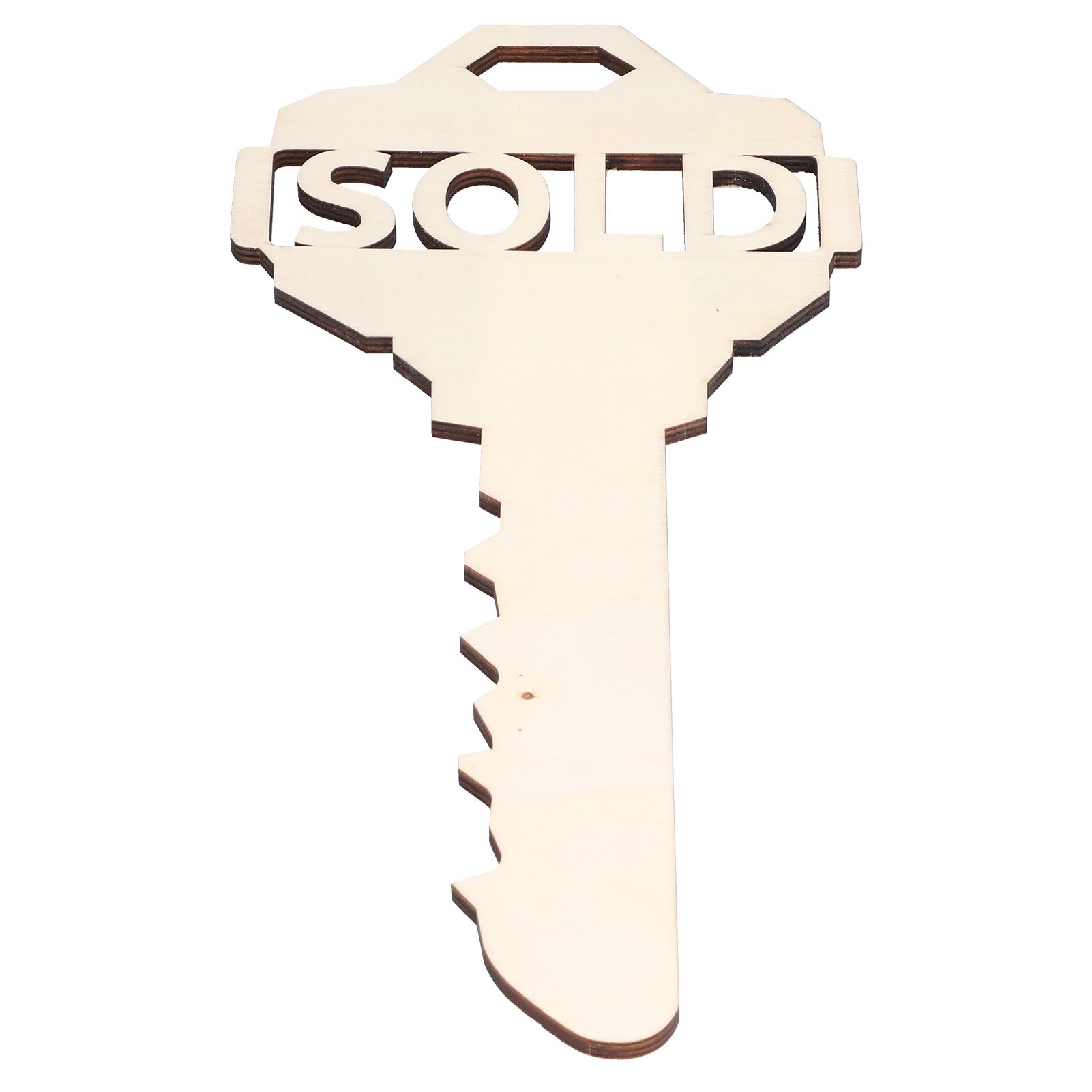 Chinese Style Wooden Key Shaped Pendant DIY Photo Props Window Decorations for Home Outdoor - Image 3