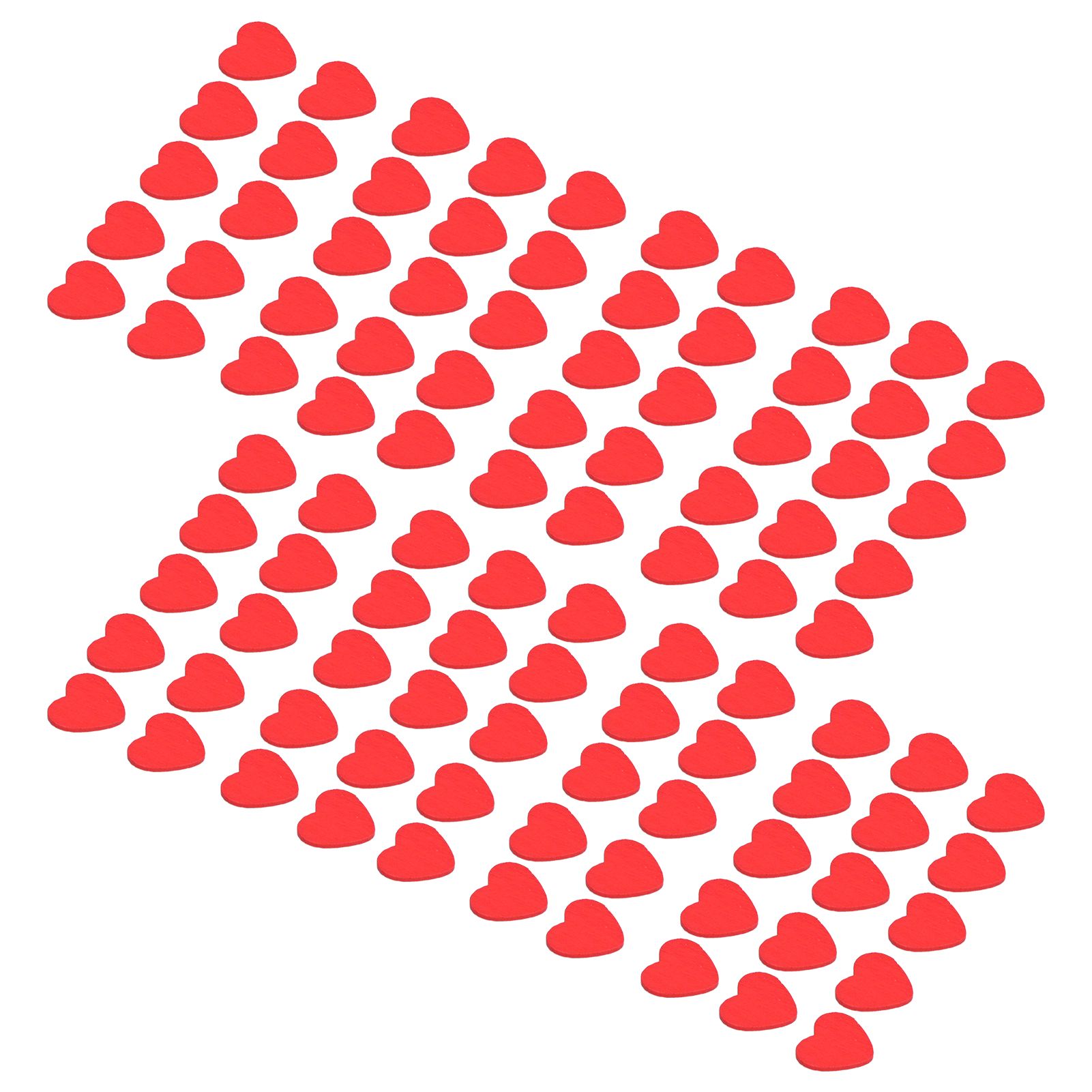 100Pcs Red Wooden HeartShaped Ornament SelfAdhesive DIY Hand Made Home Decoration - Image 5