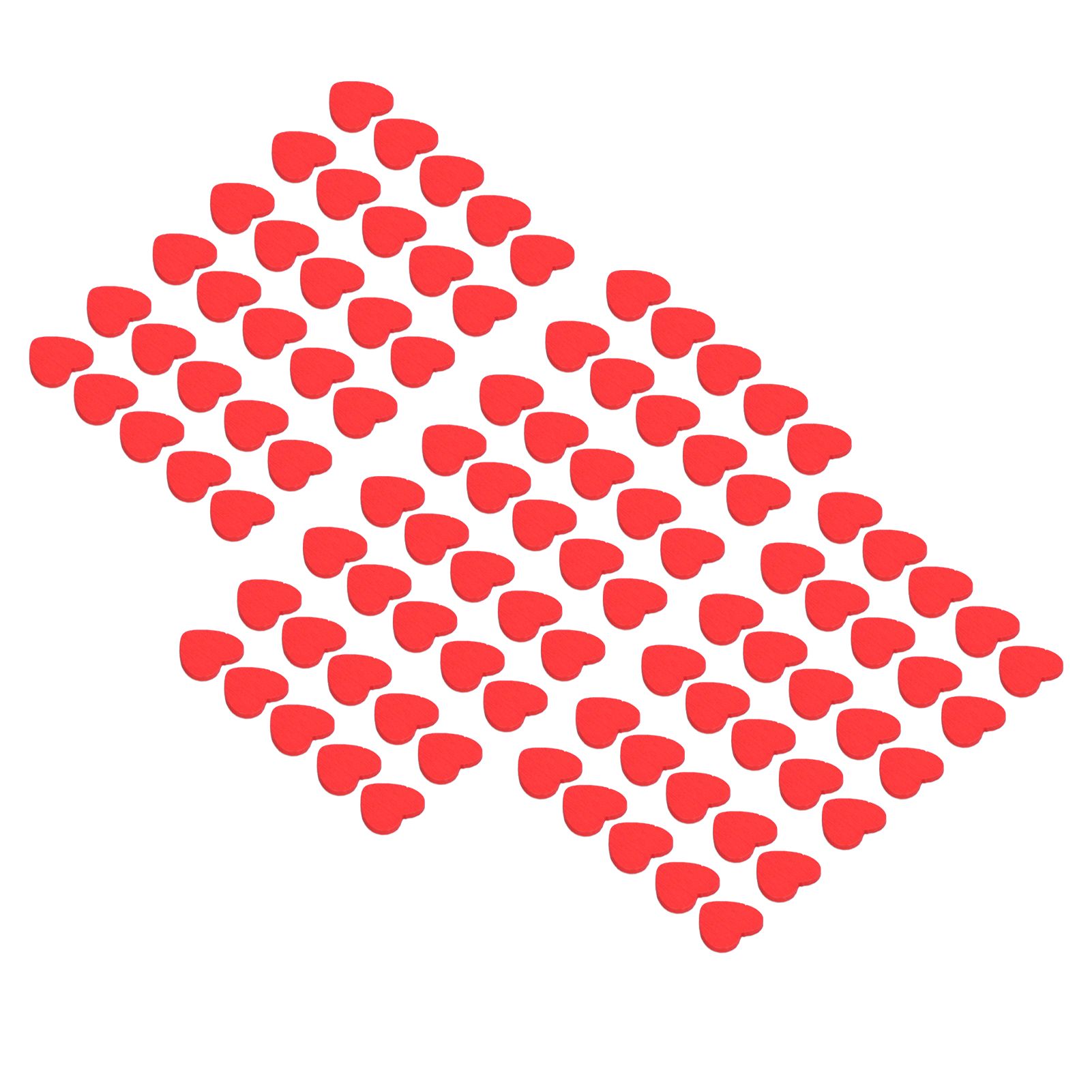 100Pcs Red Wooden HeartShaped Ornament SelfAdhesive DIY Hand Made Home Decoration - Image 7