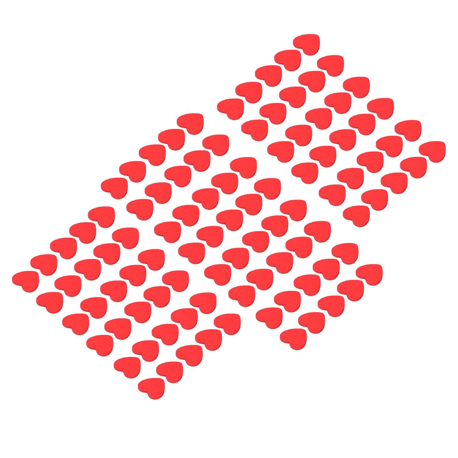 100Pcs Red Wooden HeartShaped Ornament SelfAdhesive DIY Hand Made Home Decoration - Image 8