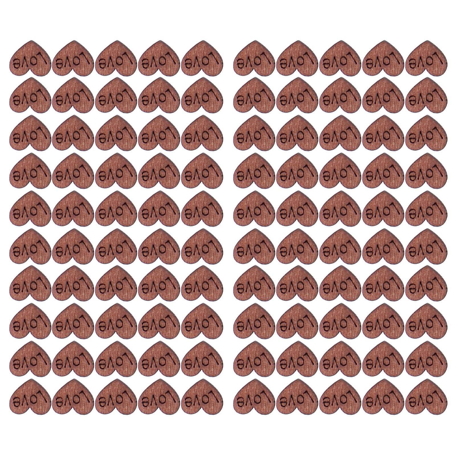 100Pcs/Bag Wooden Heart Decoration Innovative Hand Made DIY Handcraft for Home Weddings - Image 3