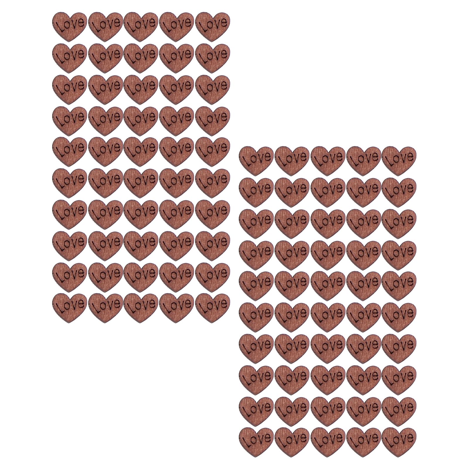 100Pcs/Bag Wooden Heart Decoration Innovative Hand Made DIY Handcraft for Home Weddings - Image 6