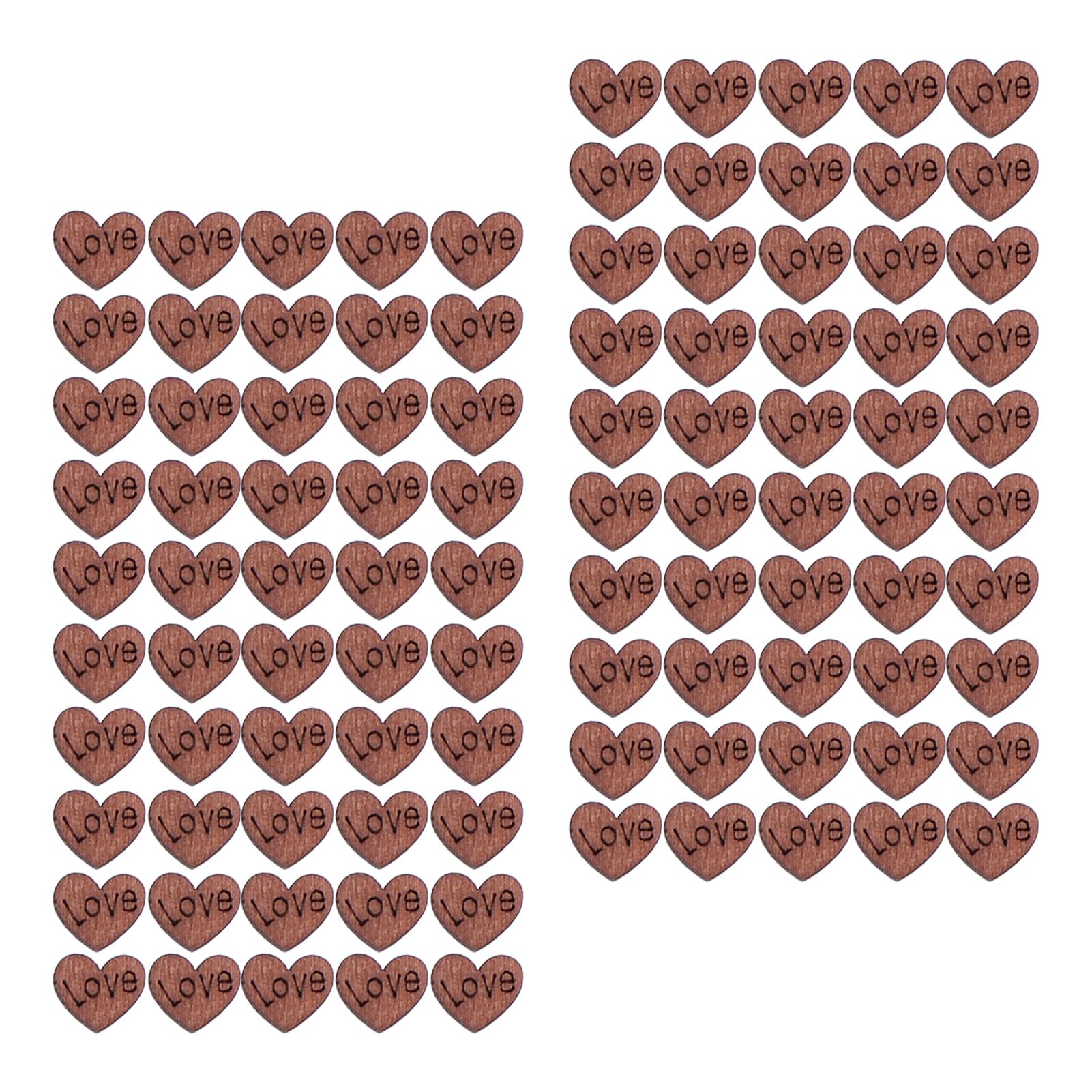 100Pcs/Bag Wooden Heart Decoration Innovative Hand Made DIY Handcraft for Home Weddings - Image 7
