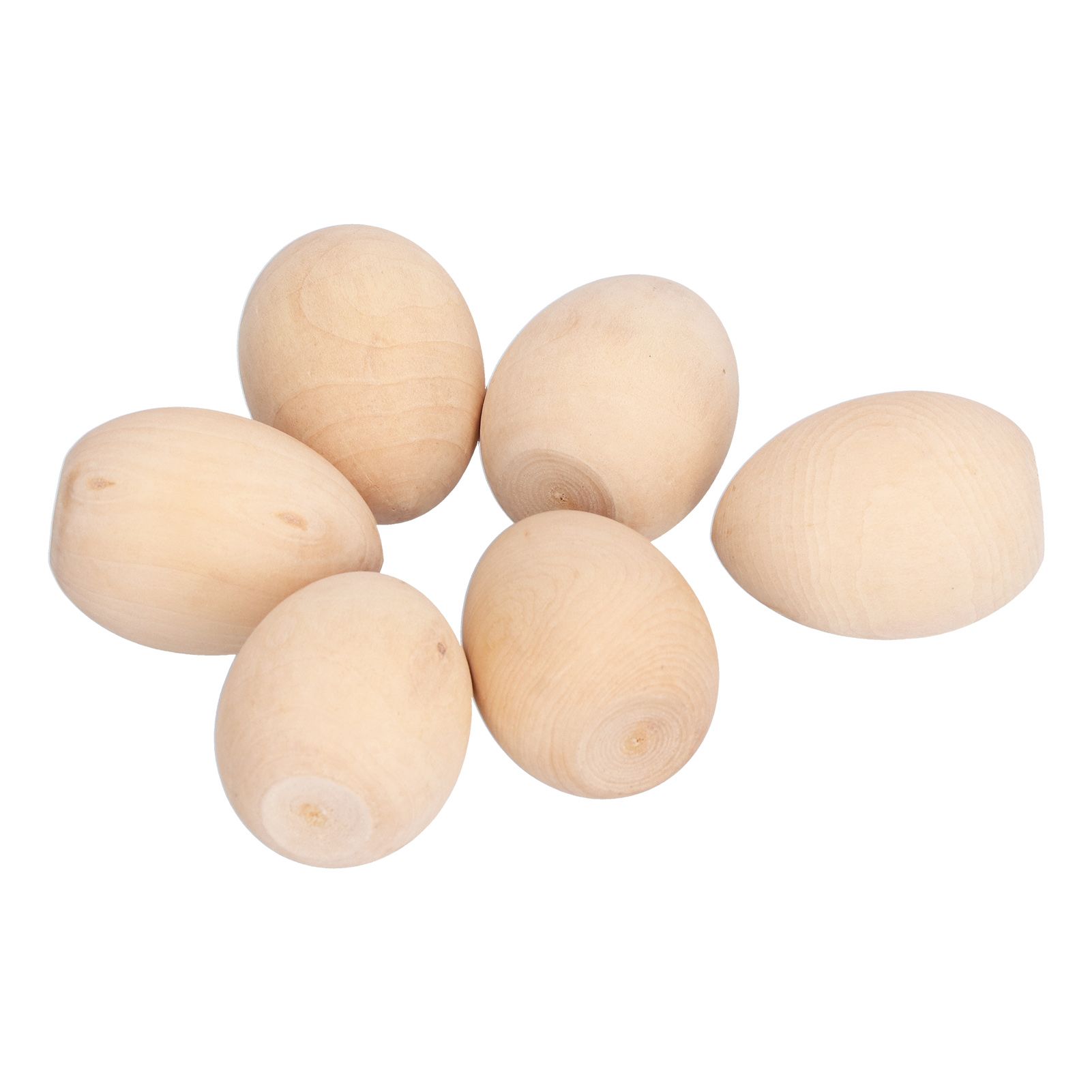 10Pcs Wooden Easter Egg Dyeable DIY Hand Painted Lightweight Craft Eggs for Party Festival - Image 3