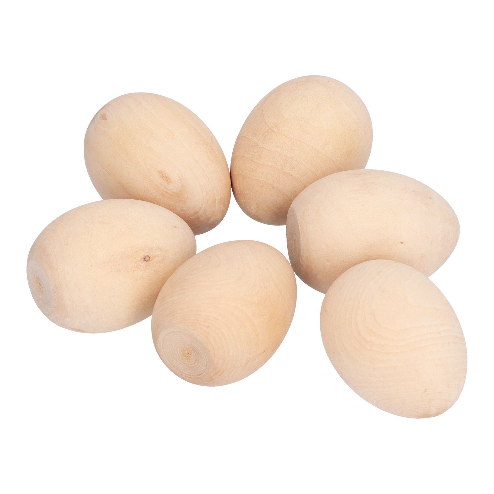 10Pcs Wooden Easter Egg Dyeable DIY Hand Painted Lightweight Craft Eggs for Party Festival - Image 4