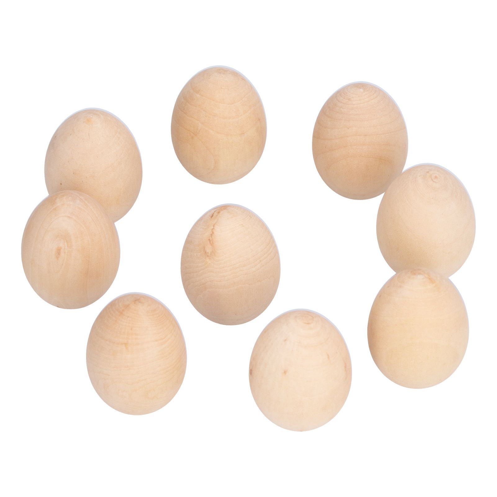 10Pcs Wooden Easter Egg Dyeable DIY Hand Painted Lightweight Craft Eggs for Party Festival - Image 5