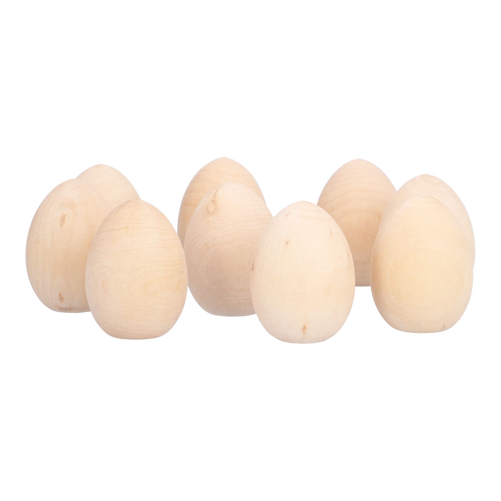 10Pcs Wooden Easter Egg Dyeable DIY Hand Painted Lightweight Craft Eggs for Party Festival - Image 6