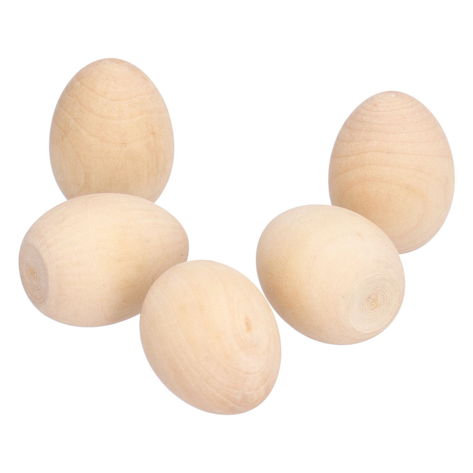 10Pcs Wooden Easter Egg Dyeable DIY Hand Painted Lightweight Craft Eggs for Party Festival - Image 7