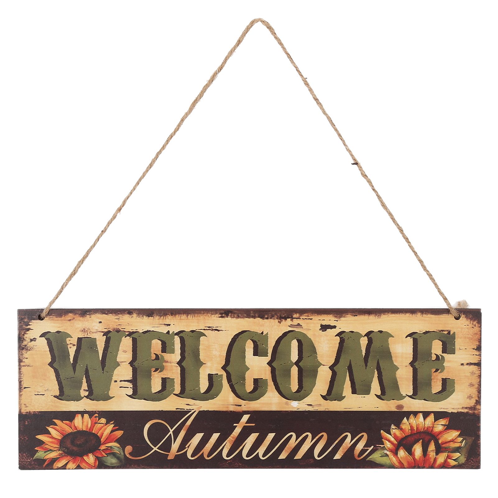 Wooden Door Hanging Plague with Pumpkin Sunflower Pattern for Indoor Outdoor Home DecorationJM00929 - Image 1
