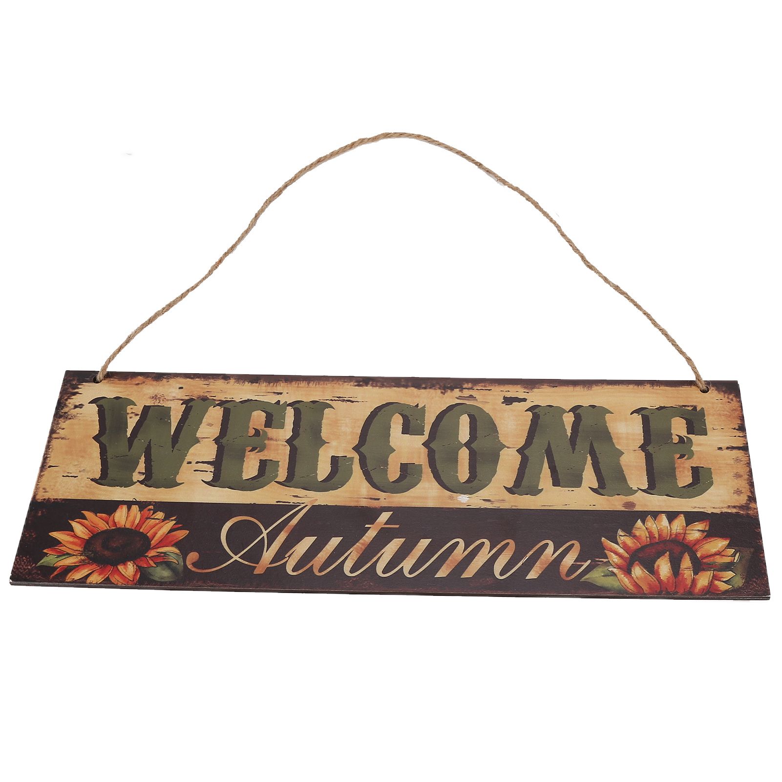 Wooden Door Hanging Plague with Pumpkin Sunflower Pattern for Indoor Outdoor Home DecorationJM00929 - Image 2