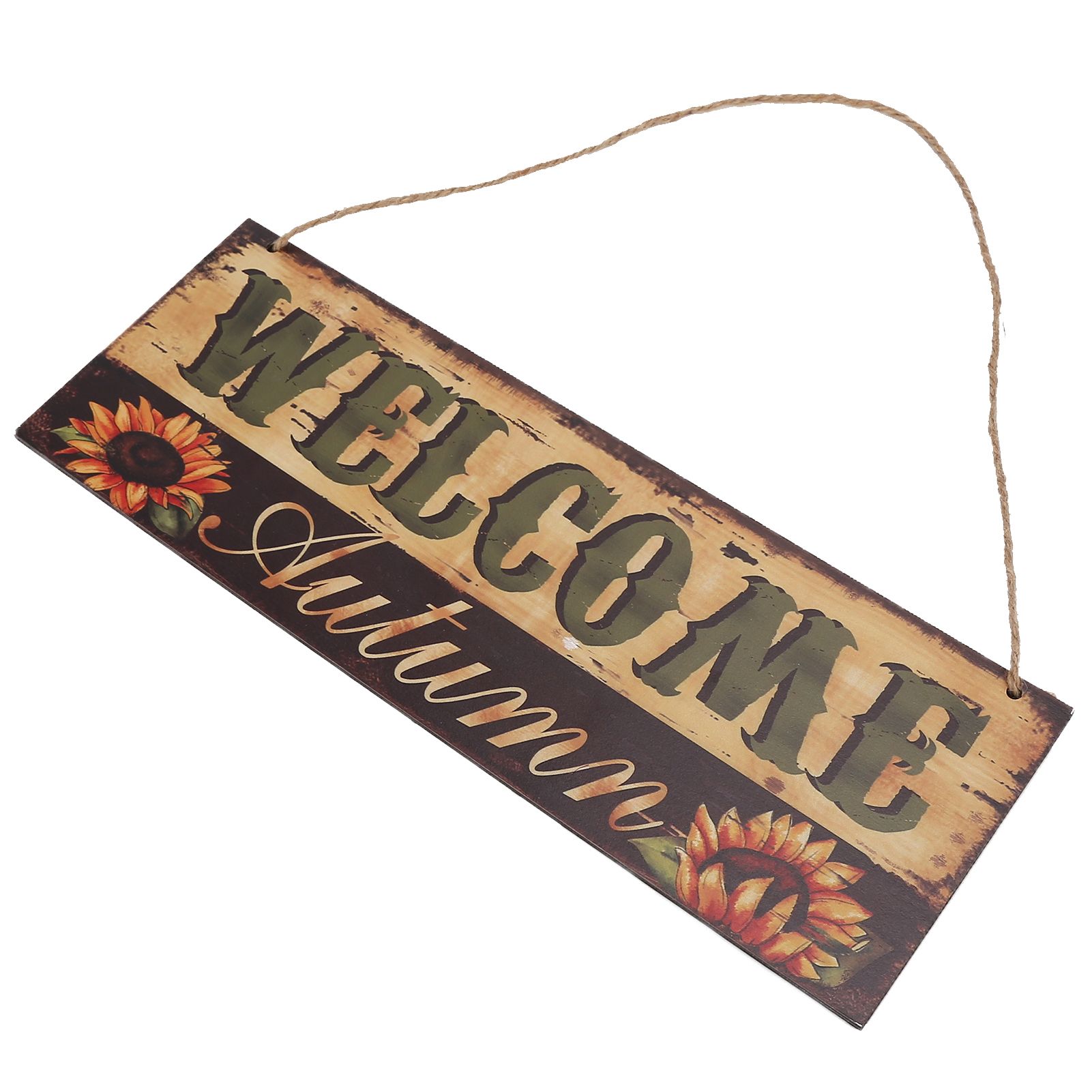 Wooden Door Hanging Plague with Pumpkin Sunflower Pattern for Indoor Outdoor Home DecorationJM00929 - Image 3
