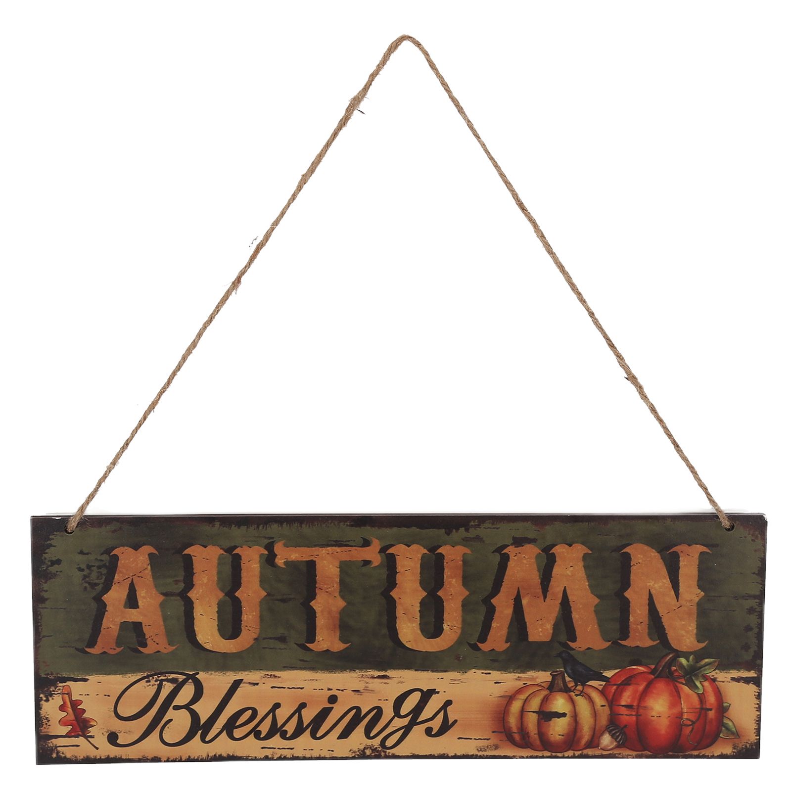 Wooden Door Hanging Plague with Pumpkin Sunflower Pattern for Indoor Outdoor Home DecorationJM00936 - Image 1