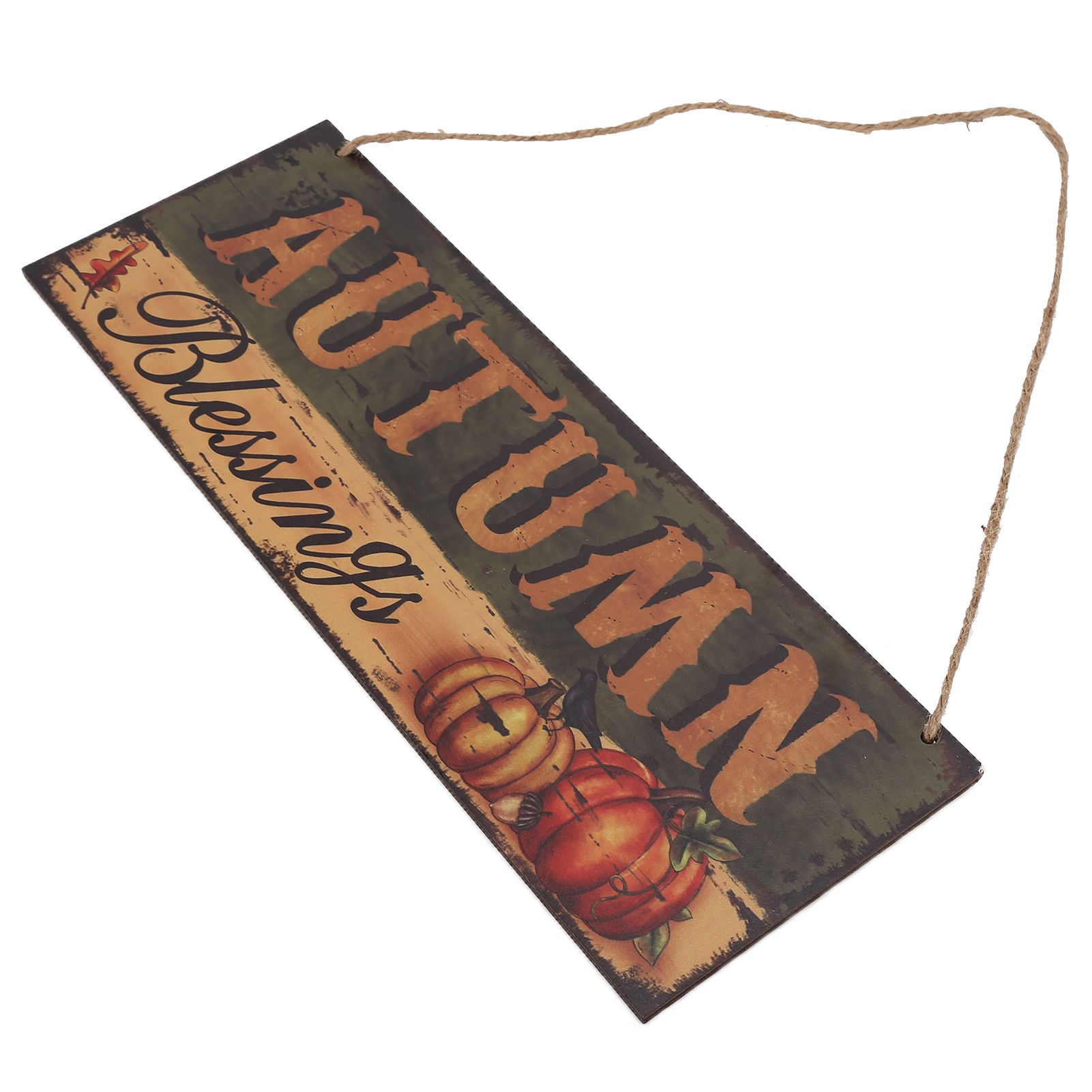 Wooden Door Hanging Plague with Pumpkin Sunflower Pattern for Indoor Outdoor Home DecorationJM00936 - Image 3