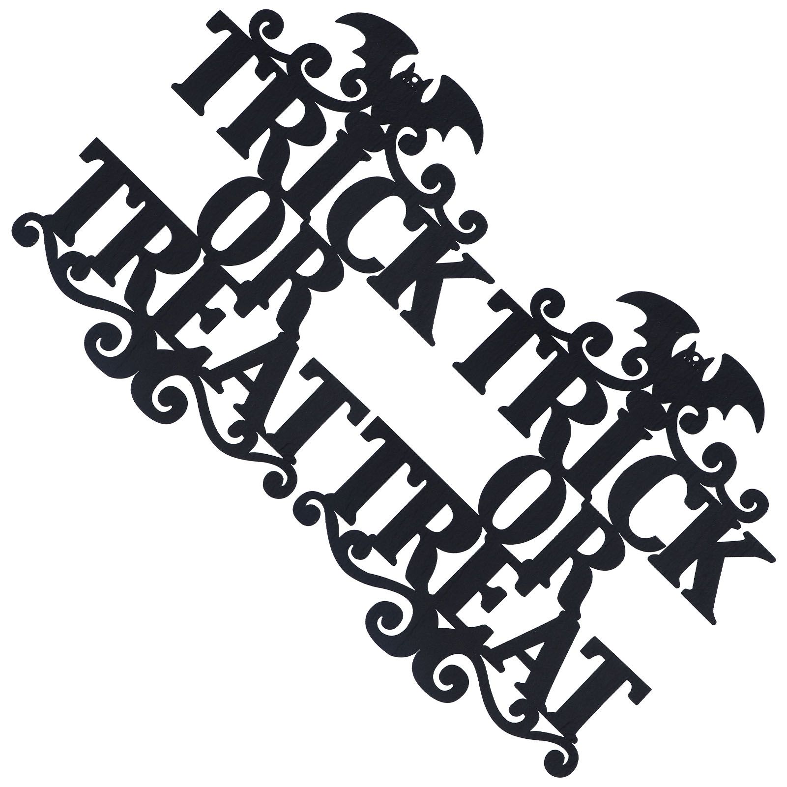 2Set Non Woven Fabric Halloween Hanging Sign Trick Or Treat Hanger for Front Door Party - Image 5
