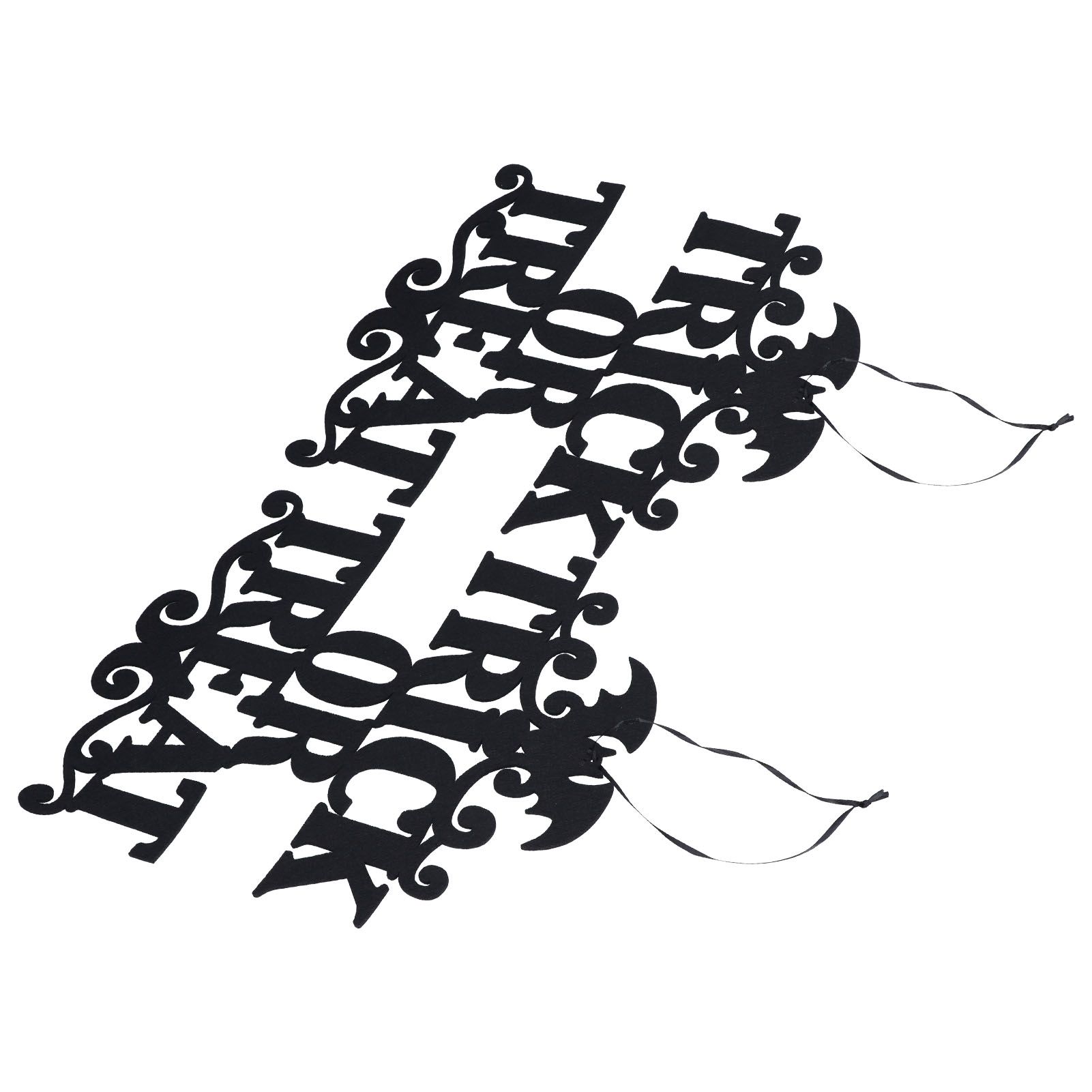 2Set Non Woven Fabric Halloween Hanging Sign Trick Or Treat Hanger for Front Door Party - Image 8
