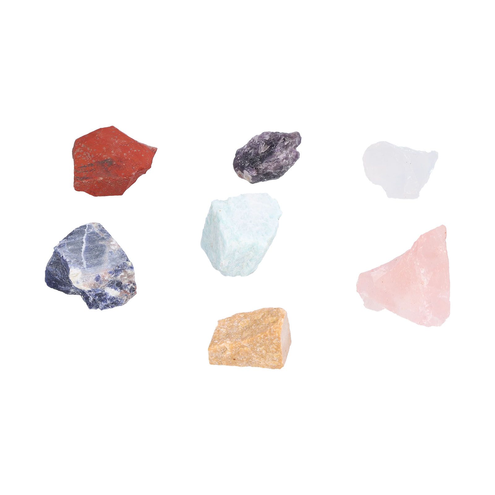 7Pcs Crystal Gemstones Healing Crystal Chakra Balance Stone Set with Storage Bag for Home Office - Image 3