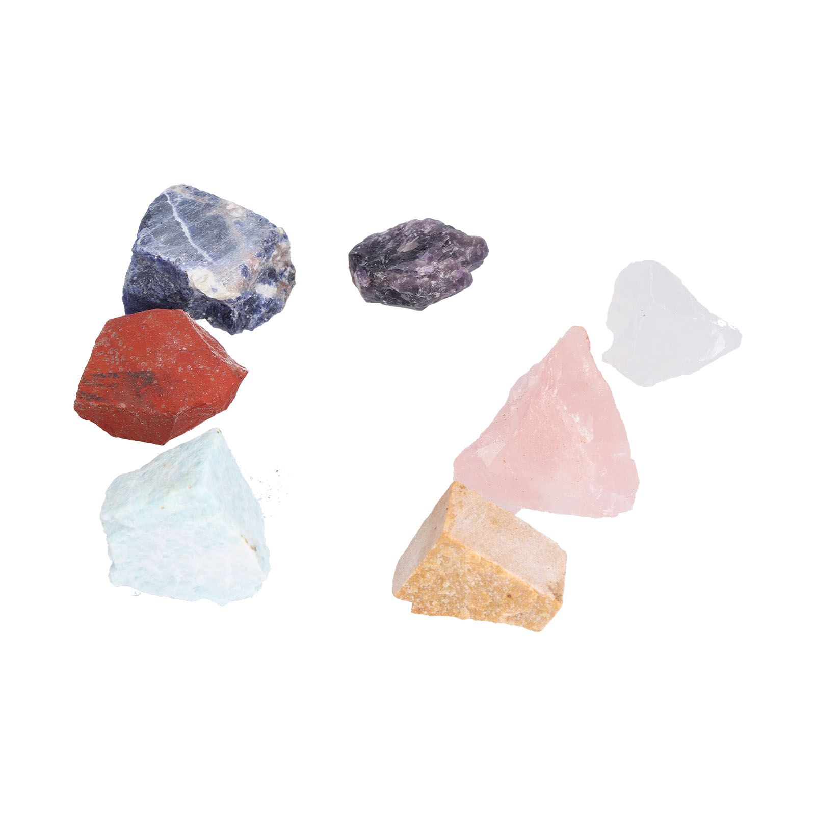 7Pcs Crystal Gemstones Healing Crystal Chakra Balance Stone Set with Storage Bag for Home Office - Image 5