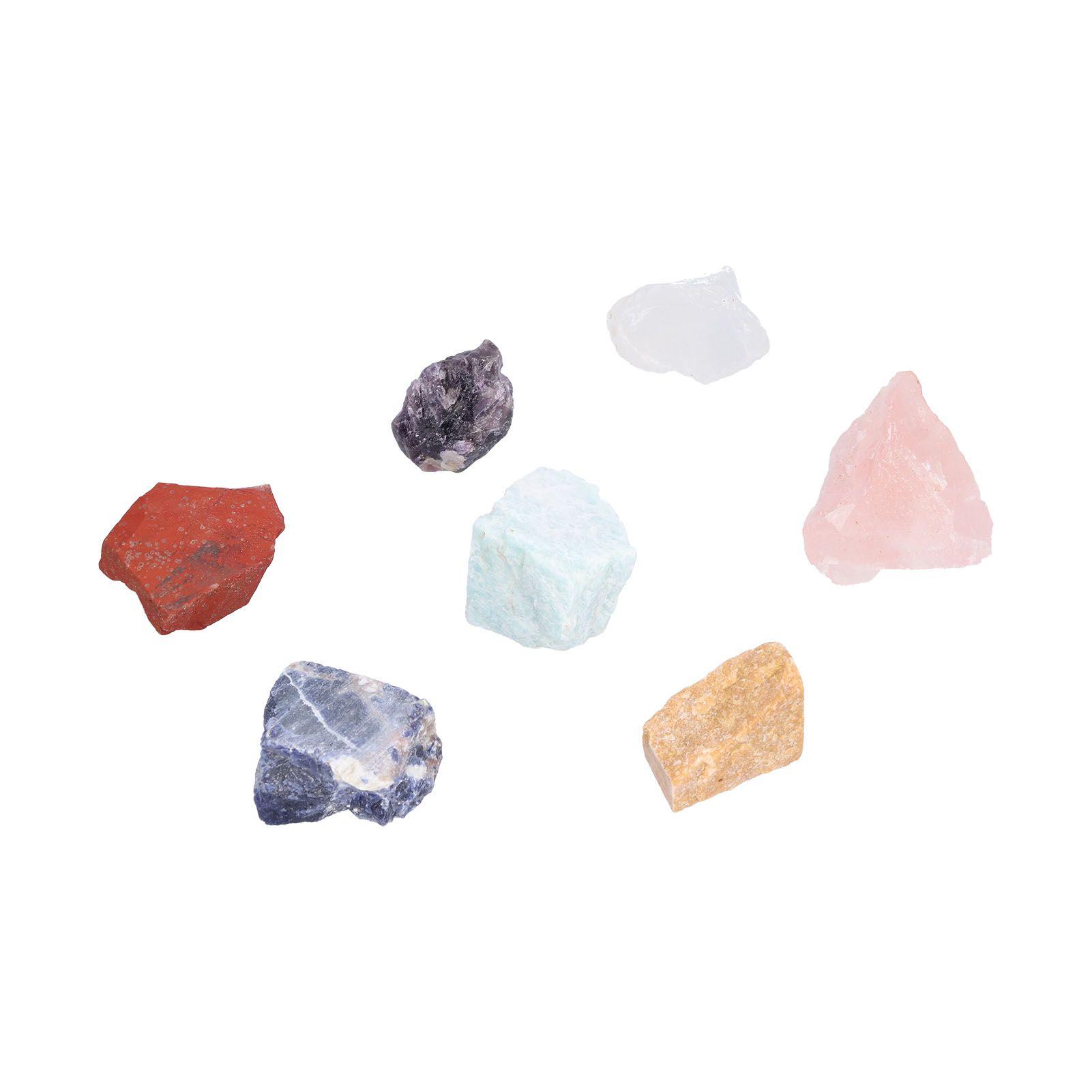 7Pcs Crystal Gemstones Healing Crystal Chakra Balance Stone Set with Storage Bag for Home Office - Image 6