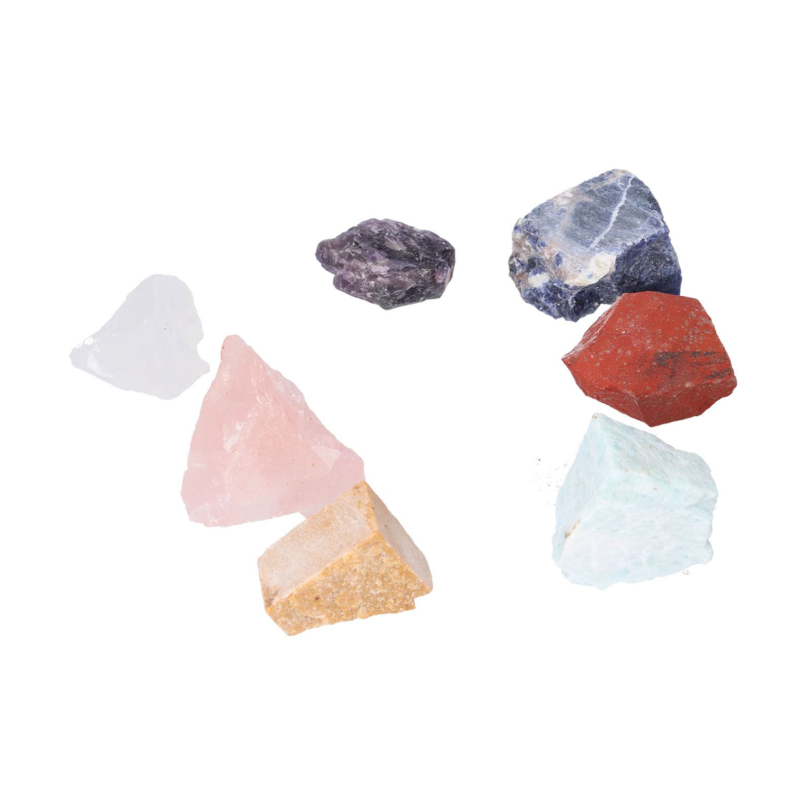 7Pcs Crystal Gemstones Healing Crystal Chakra Balance Stone Set with Storage Bag for Home Office - Image 7